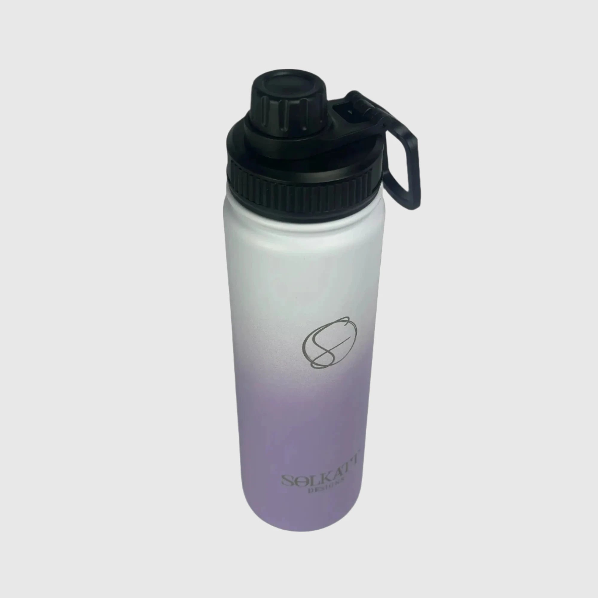 Lavender Lilac Stainless Steel Insulated Water Bottle 650ml (22oz) - Keeps Drinks Hot/Cold for 24 Hours - Perfect for Hiking, Gym & Outdoor Activities