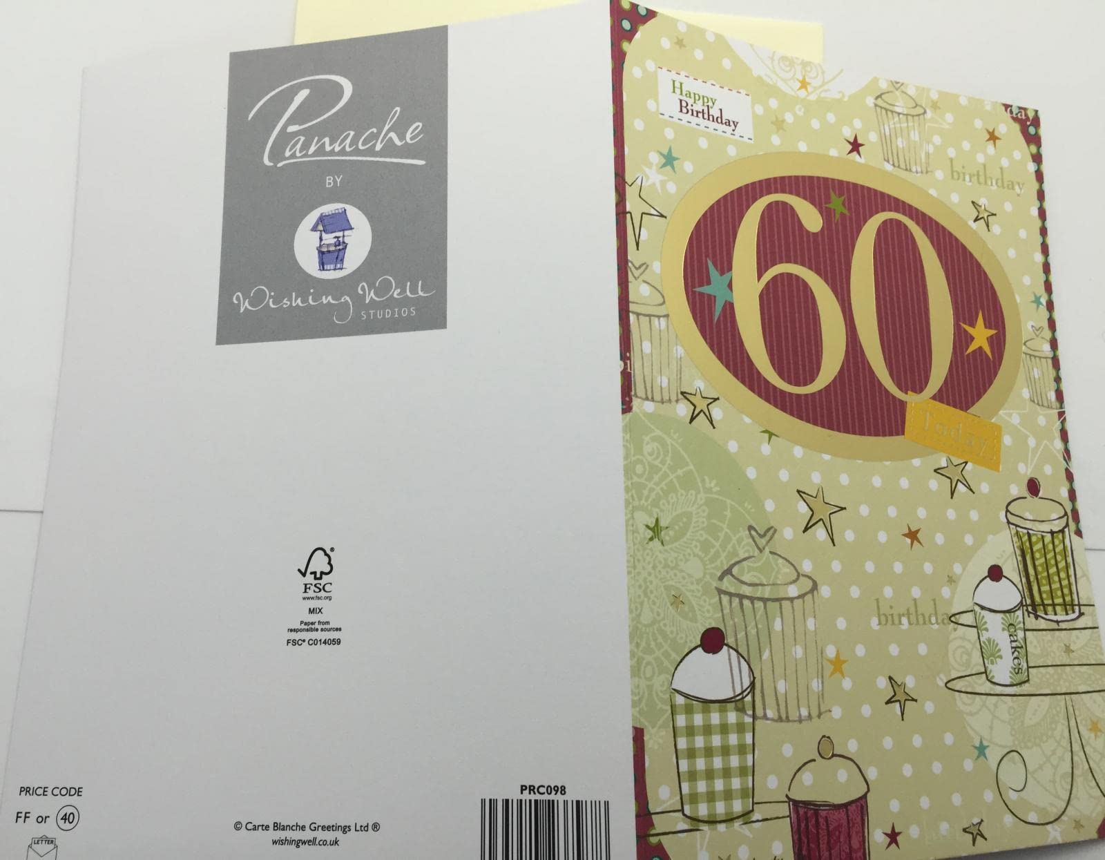 60th Birthday Card - Elegant Greeting Card for Milestone Celebrations by Carte Blanche | Perfect for Retirement Parties, Anniversary Gifts & Special Occasions