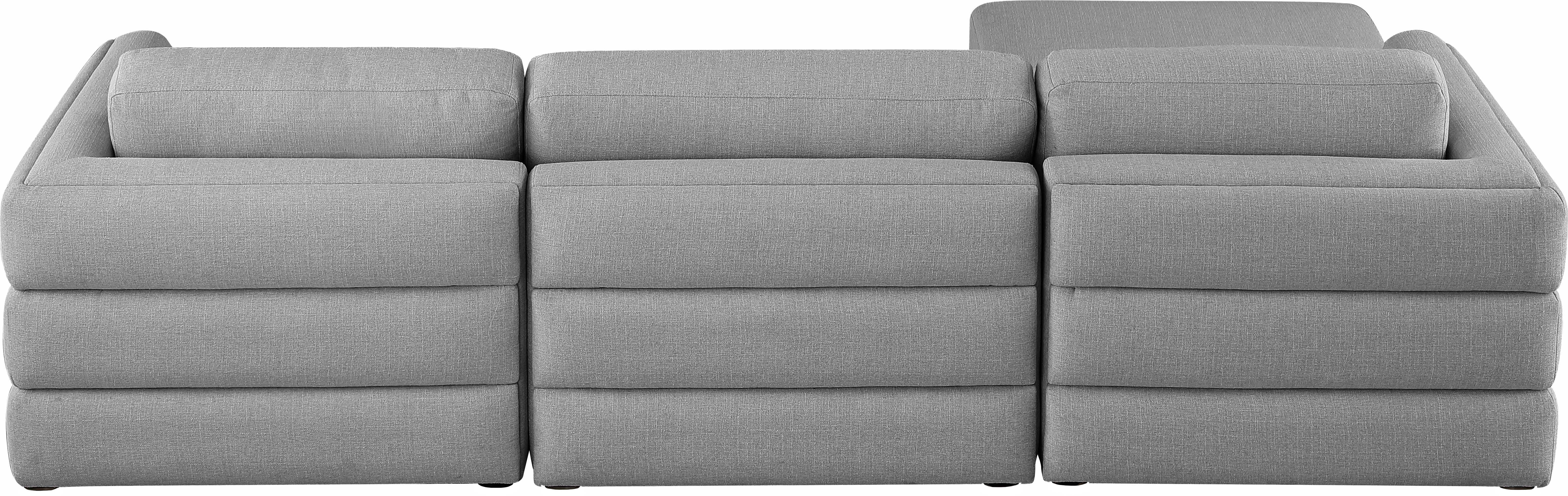 Beckham Durable Linen Textured Fabric Modular Sectional Sofa - Comfortable Modern Living Room Furniture for Home & Office Use