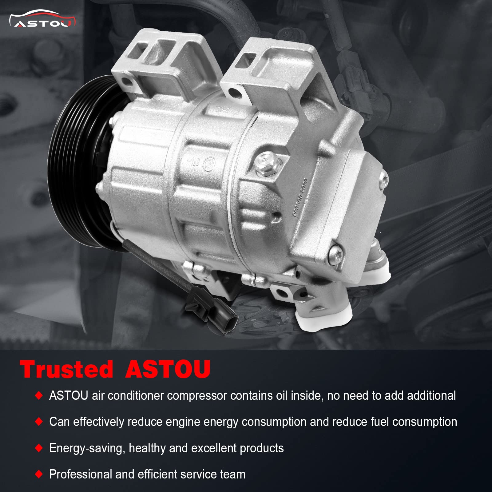 New A/C Compressor Compatible for Nissan Altima 2.5L 2007-2012 & Sentra 2.5L - Replacement Air Conditioning Compressor with Clutch (Part# 92600JA00A) - Perfect for Summer Cooling & Auto AC Repair