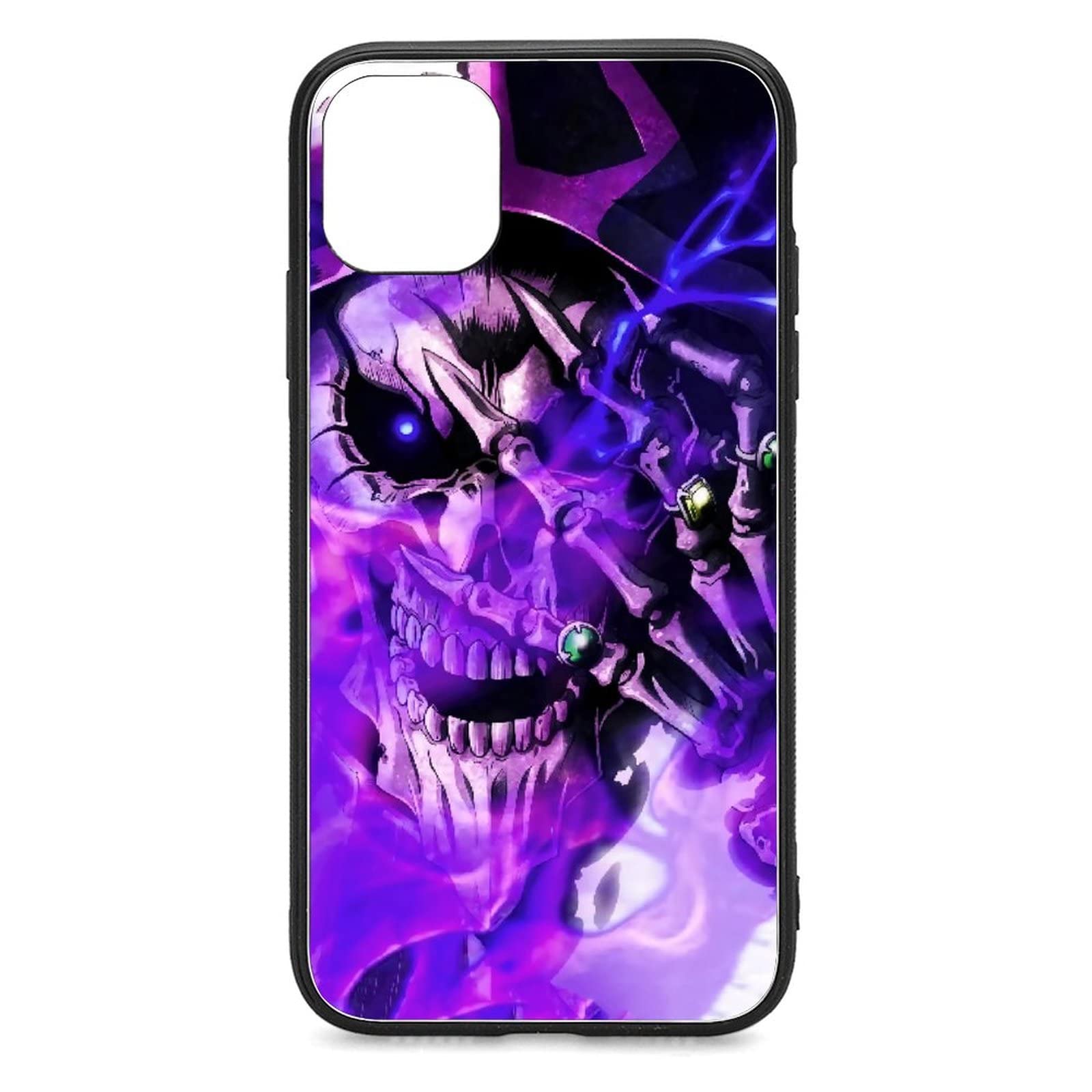 DANGOGANG Anime Overlord Phone Case for iPhone 11 - Shockproof Silicone TPU Cover with Tempered Glass Back | Perfect for Gaming, Anime Fans & Daily Protection