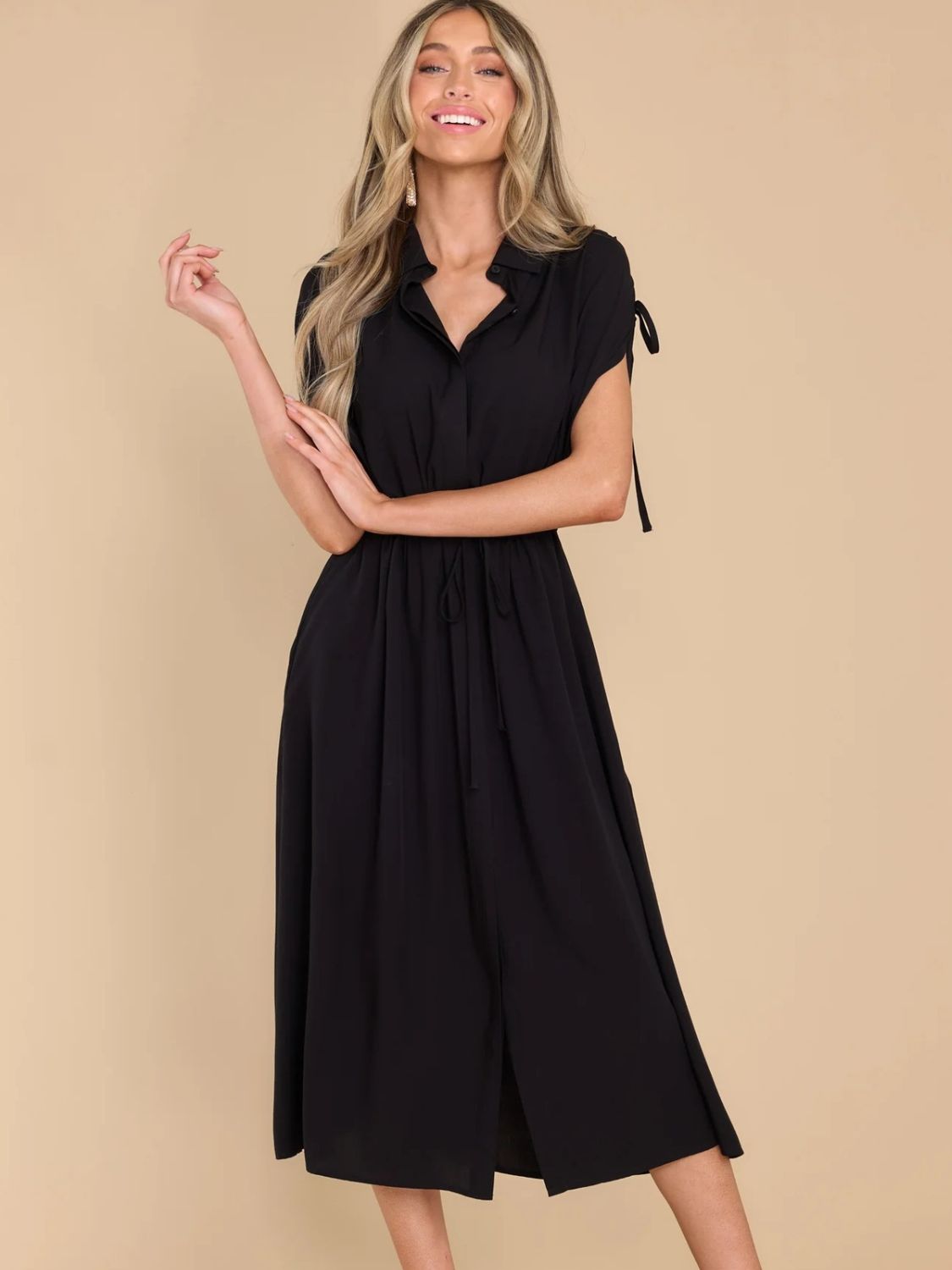 Classic Short Sleeve Midi Resort Dress - Flowy Summer Beach Dress for Women | Perfect for Vacations, Pool Parties & Tropical Getaways
