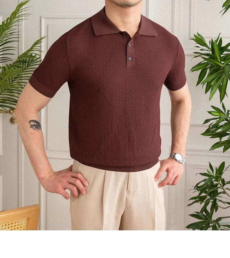 Men's Casual Polo Shirt - Breathable Cotton Short Sleeve Golf Shirt for Work & Weekend Wear | Comfortable Summer Top for Business Casual & Outdoor Activities