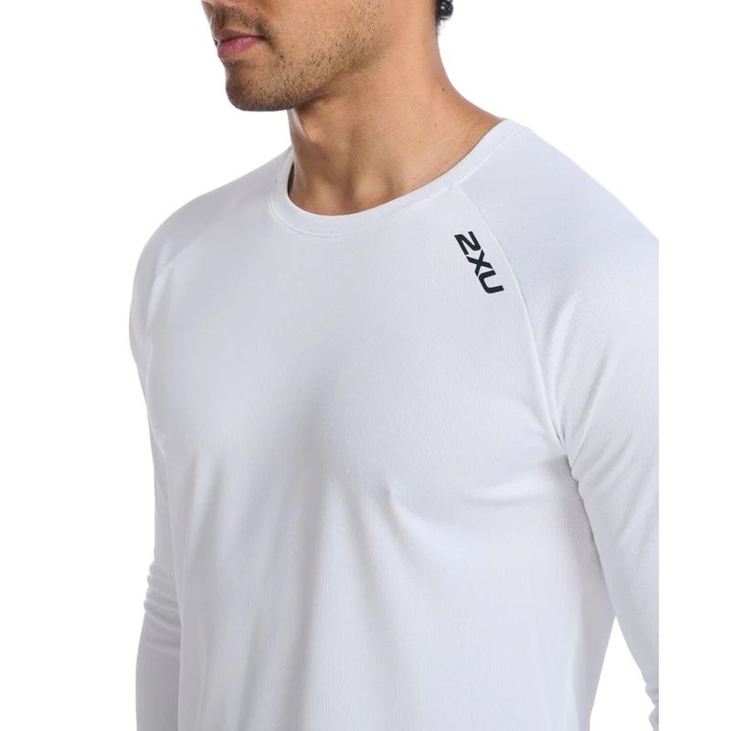 2XU Men's Aspire Long Sleeve Running Shirt - Lightweight Performance Top for Marathon, Jogging & Gym Workouts