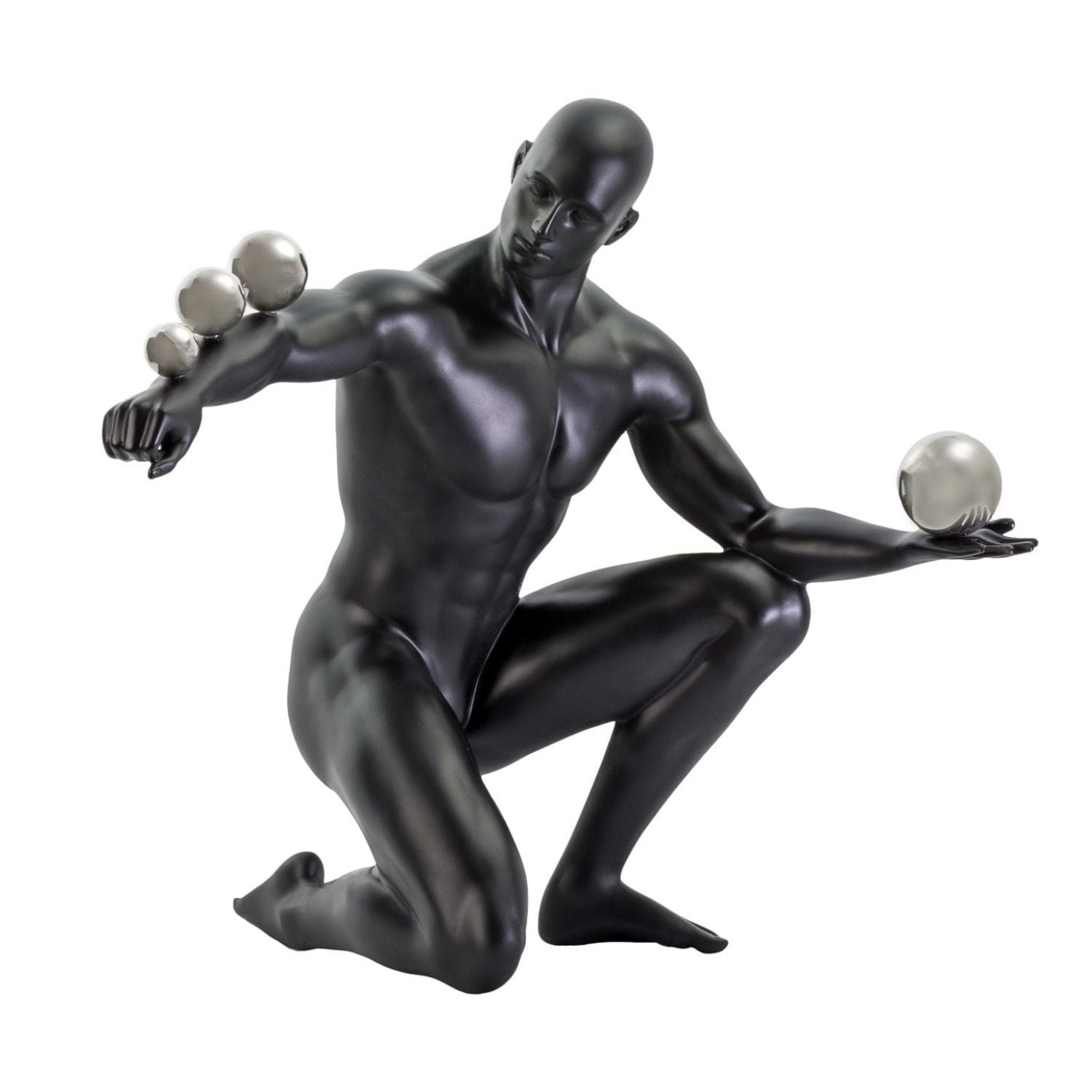 Finesse Decor Modern Art Cirque Collection Emma Doll - Matte Black Gymnast Table Decor for Home & Office | Elegant Desk Accessory for Ballet & Dance Enthusiasts