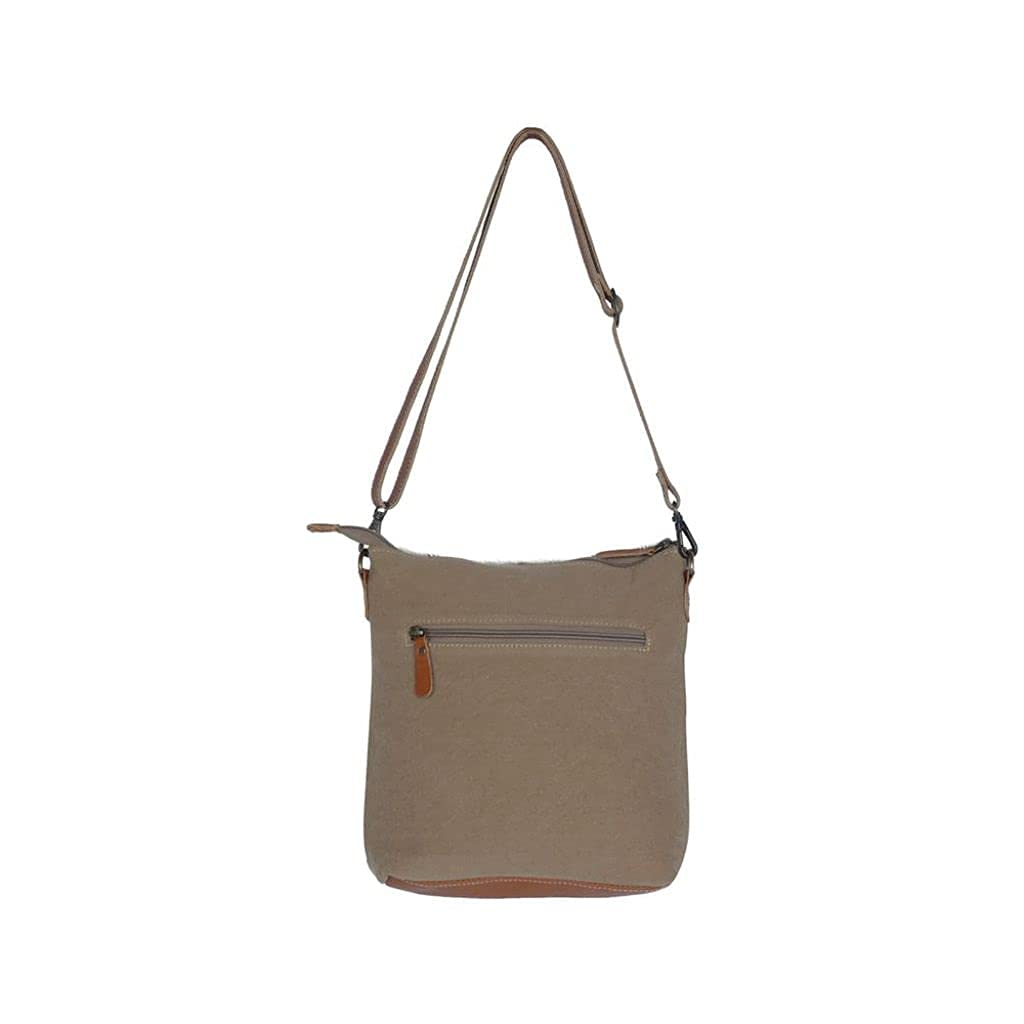 Myra Bag Dusky Triangles Small Crossbody Bag - Upcycled Vegan Leather Purse for Women | Perfect for Travel, Work & Everyday Use