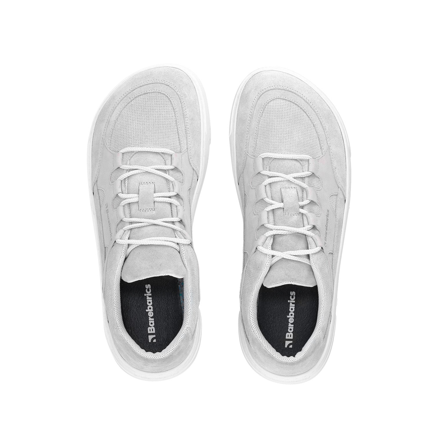 Barefoot Sneakers Barebarics Evo - Minimalist Zero Drop Shoes for Men & Women in Chalk White | Perfect for Running, Gym & Everyday Comfort