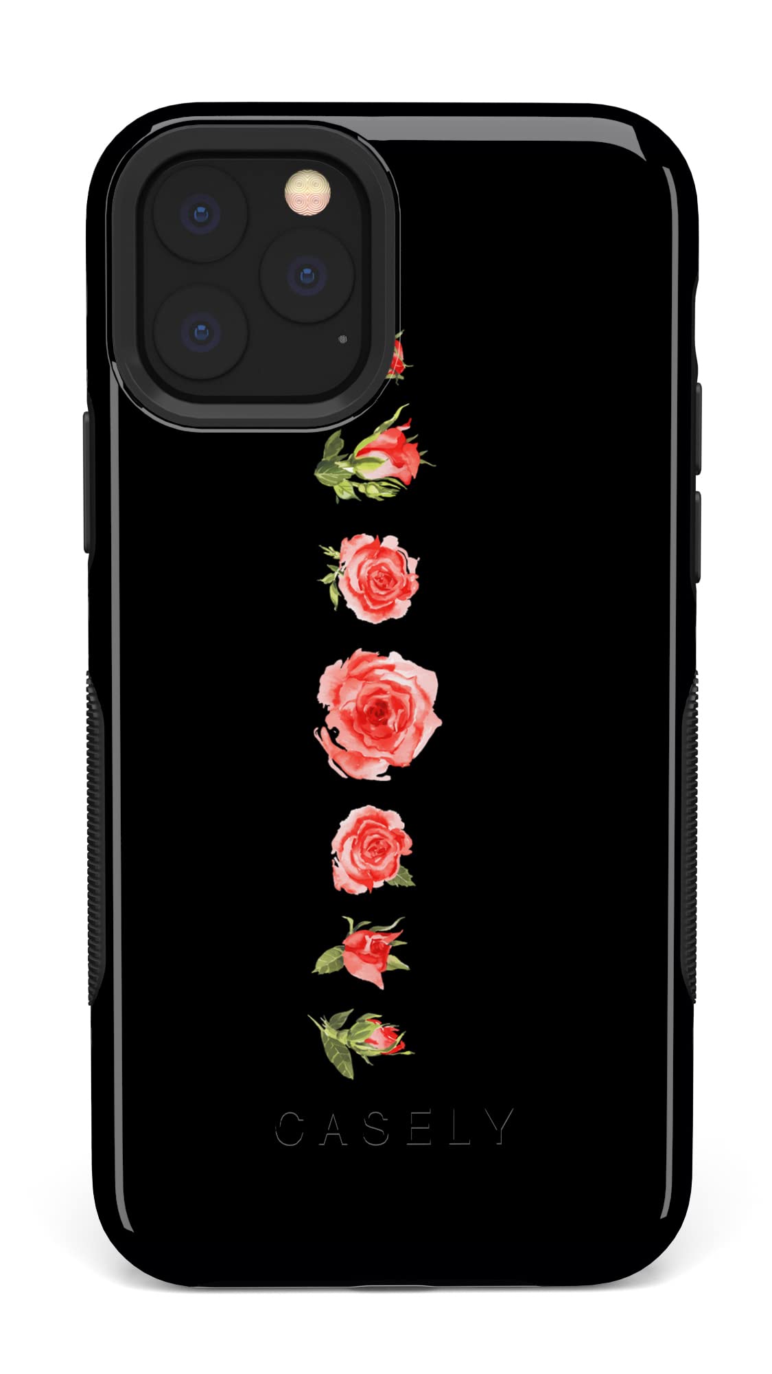 Casely iPhone 11 Pro Max Case - Floral Design with Blooming Red Roses | Slim Protective Cover for iPhone 11 Pro Max | Perfect for Everyday Use, Work, and Special Occasions