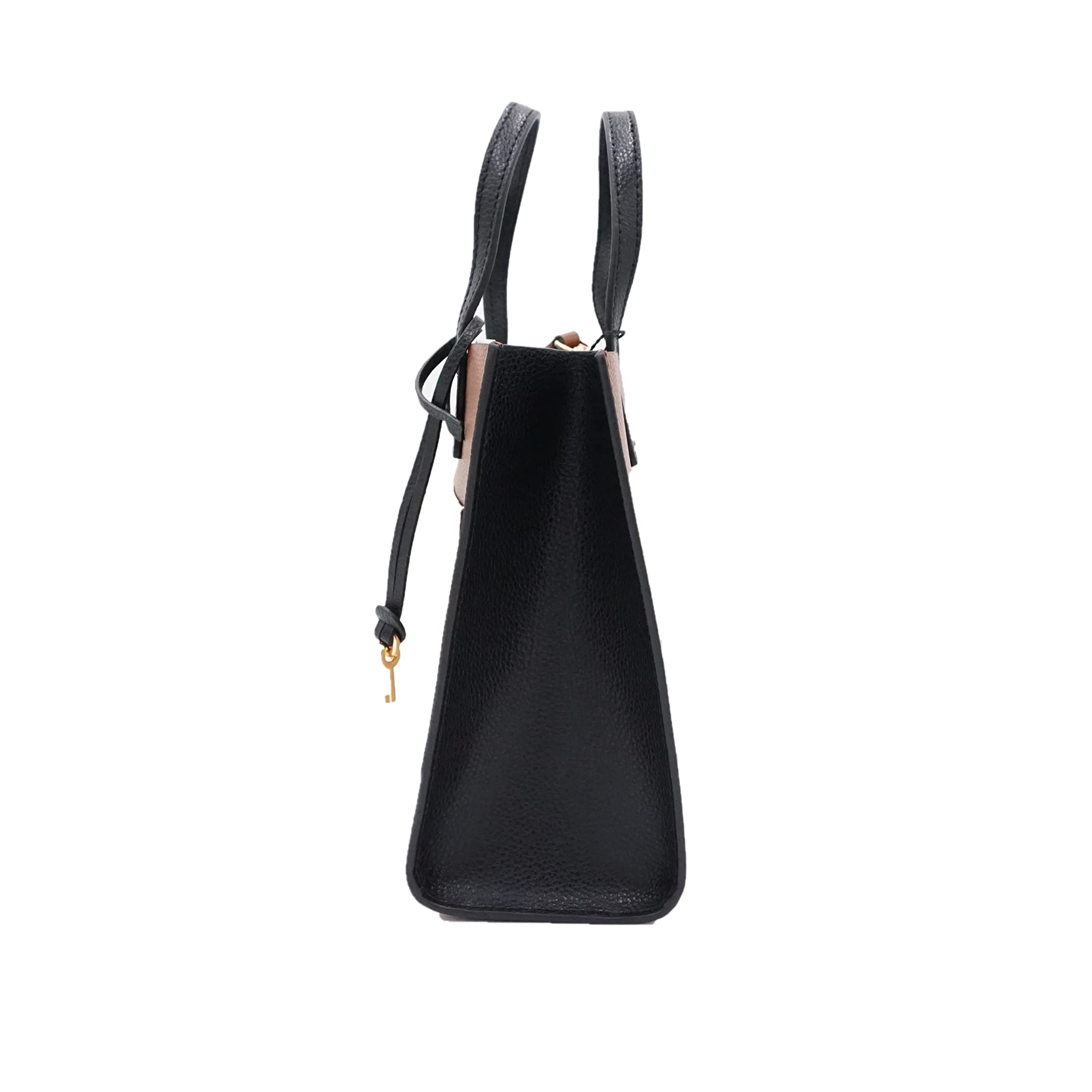 Marc Jacobs M0016132 Women's Mini Tote Bag - Chocolate Truffle & Gold Hardware, Color Block Design | Perfect for Work, Travel & Everyday Use
