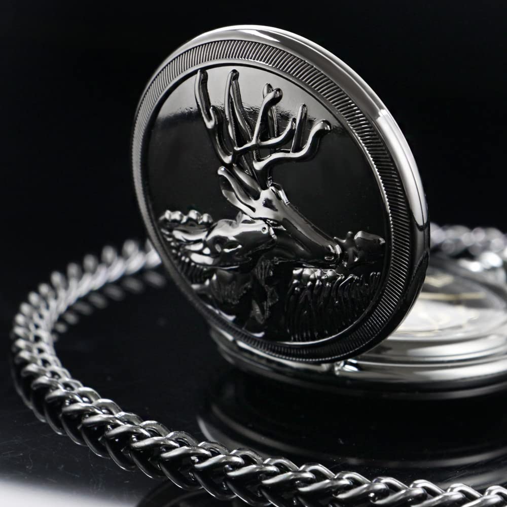 Vintage Steampunk Mechanical Hand-Wind Pocket Watch with Roman Numerals & Chain - Perfect for Collectors, Cosplay, and Gift Giving