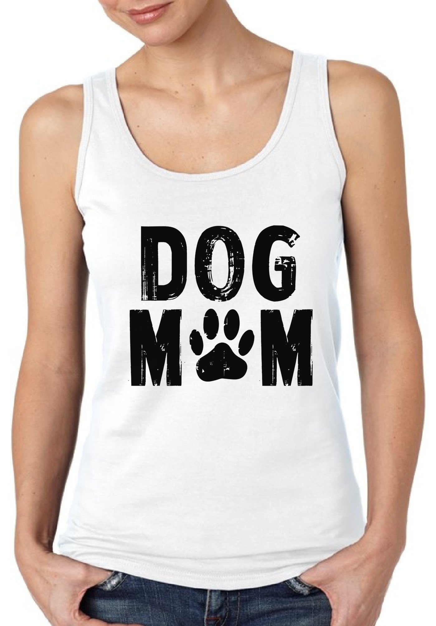 Dog Mom Tank Top - Cute Sleeveless Shirt for Dog Lovers | Perfect Gift for Pet Owners | Wear to Dog Parks, Walks & Pet-Friendly Events