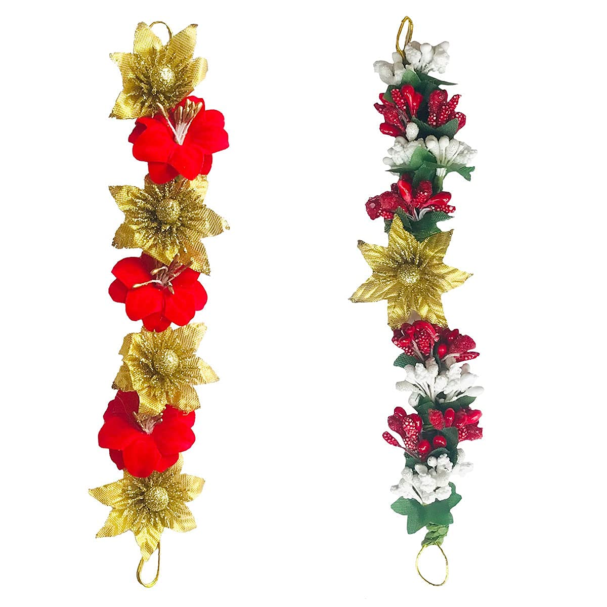 Maahal New Designed Artificial Gajra Hair Accessories for Women & Girls - Bridal Hair Jewelry (Pack of 2, Multicolor) - Perfect for Weddings, Parties & Festive Occasions