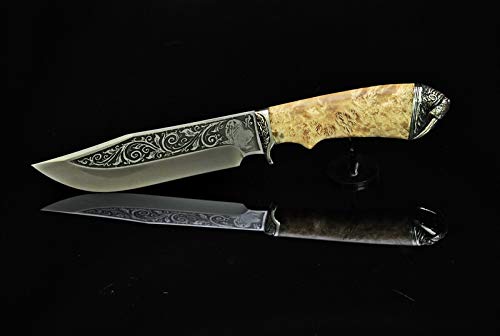 Custom Handmade Stainless Steel Author's Knife with Leather Sheath - Perfect for Hunting, Camping & Kitchen Use | Durable Walrus Design for Outdoor Enthusiasts