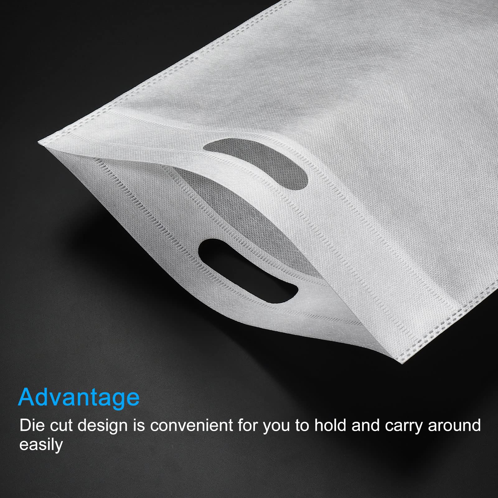 PATIKIL Eco-Friendly Nonwoven Reusable Tote Bags with Handles - Durable Shopping Bags for Groceries, Beach, Wedding Favors & Party Giveaways