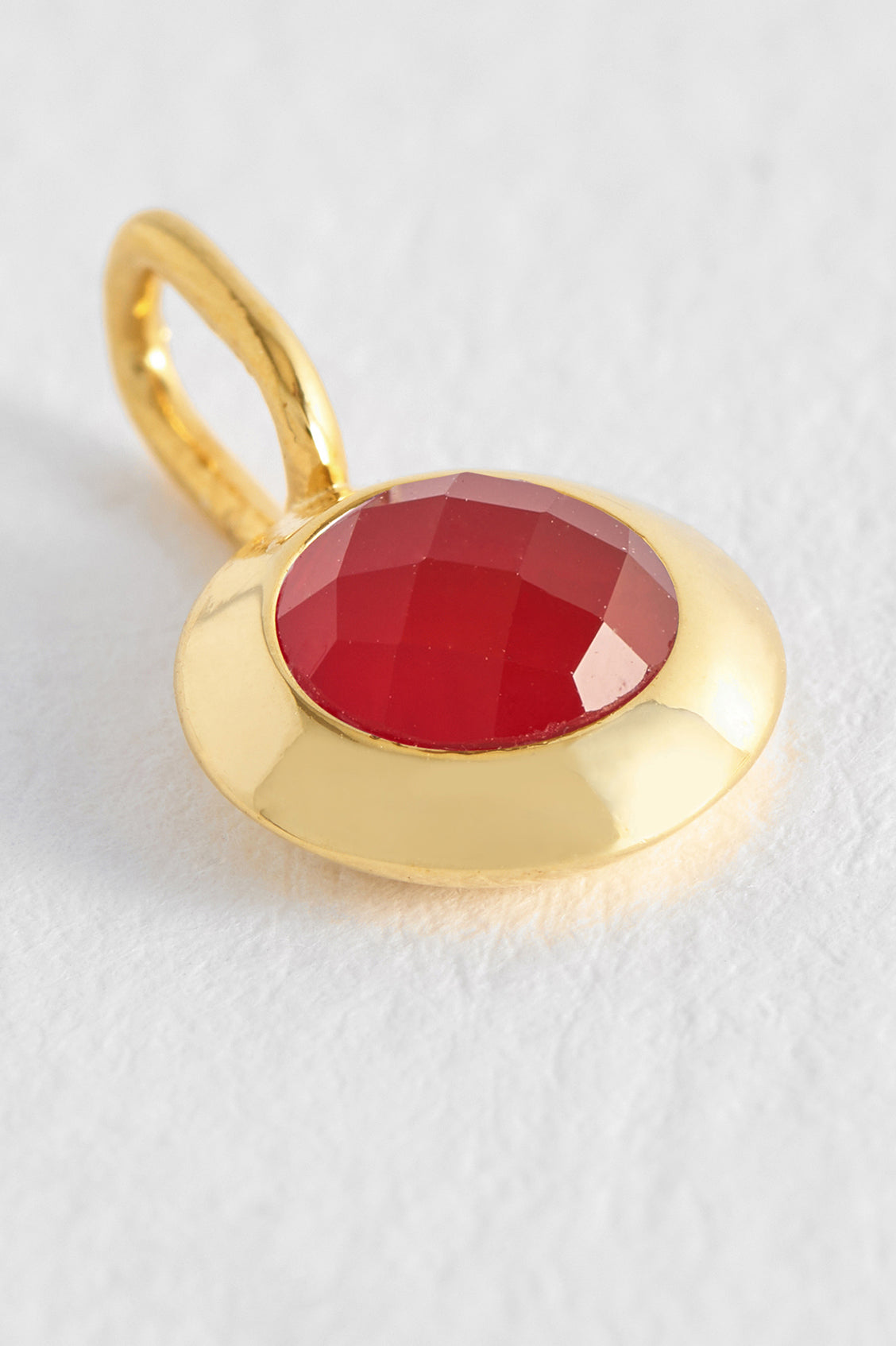 Genuine January Birthstone Garnet Charm Pendant - Perfect for Necklaces, Bracelets & Jewelry Making - Ideal Gift for Birthdays, Anniversaries & Special Occasions