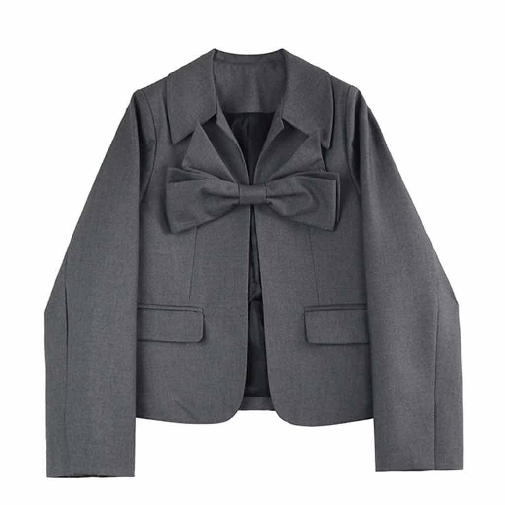 WPYYI Women's Blazer - Lapel Full Sleeve Solid Color Lace Loose Jacket for Spring & Autumn | Casual Office Wear & Date Night Outfits (Color: A, Size: L)