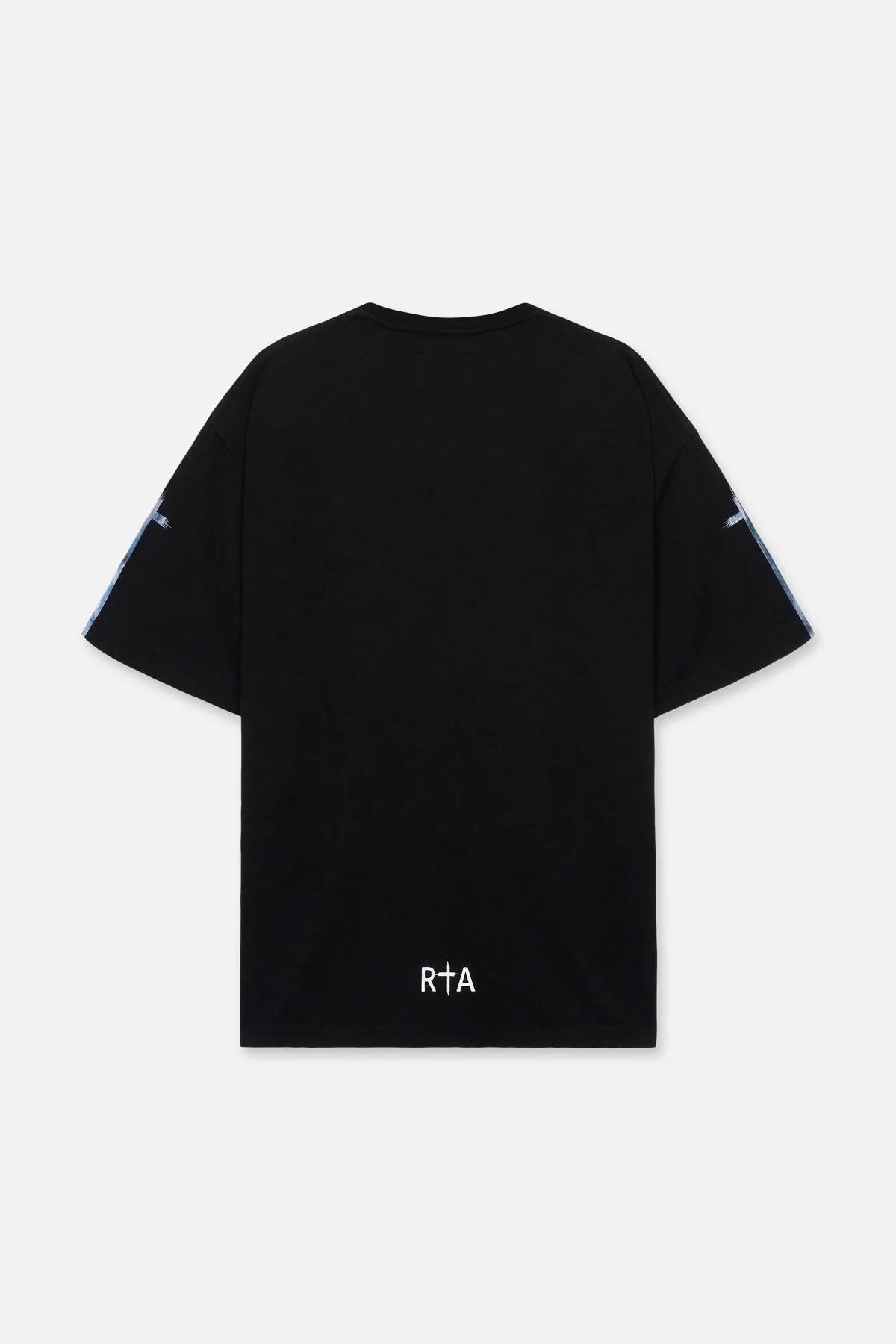 RTA Colt Black Metallic Sleeve Cross T-Shirt for Men | Trendy Graphic Tee with Unique Sleeve Design | Perfect for Casual Wear, Street Style & Night Out