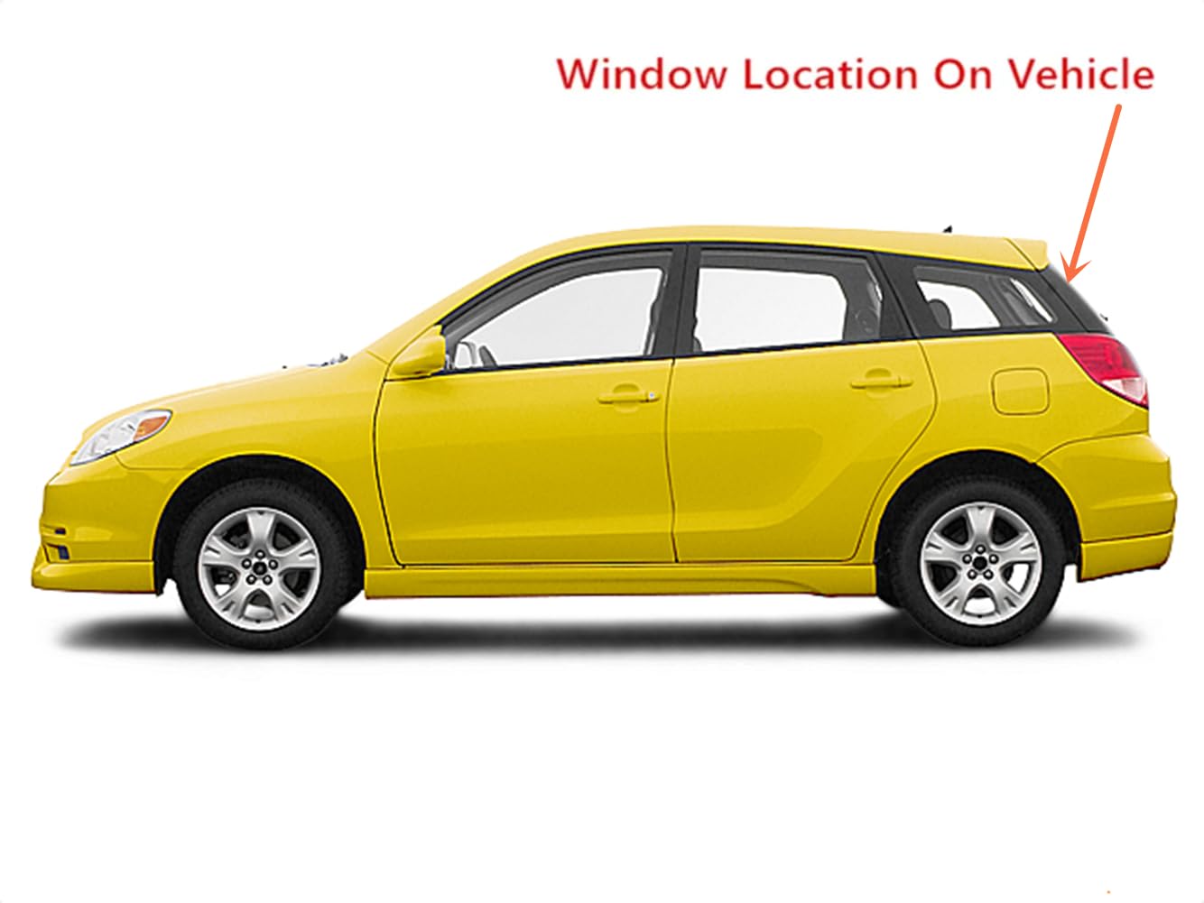 Heated Rear Window Glass Replacement for Toyota Matrix 2003-2008 - Defroster for Winter Driving & Improved Visibility in Cold Weather