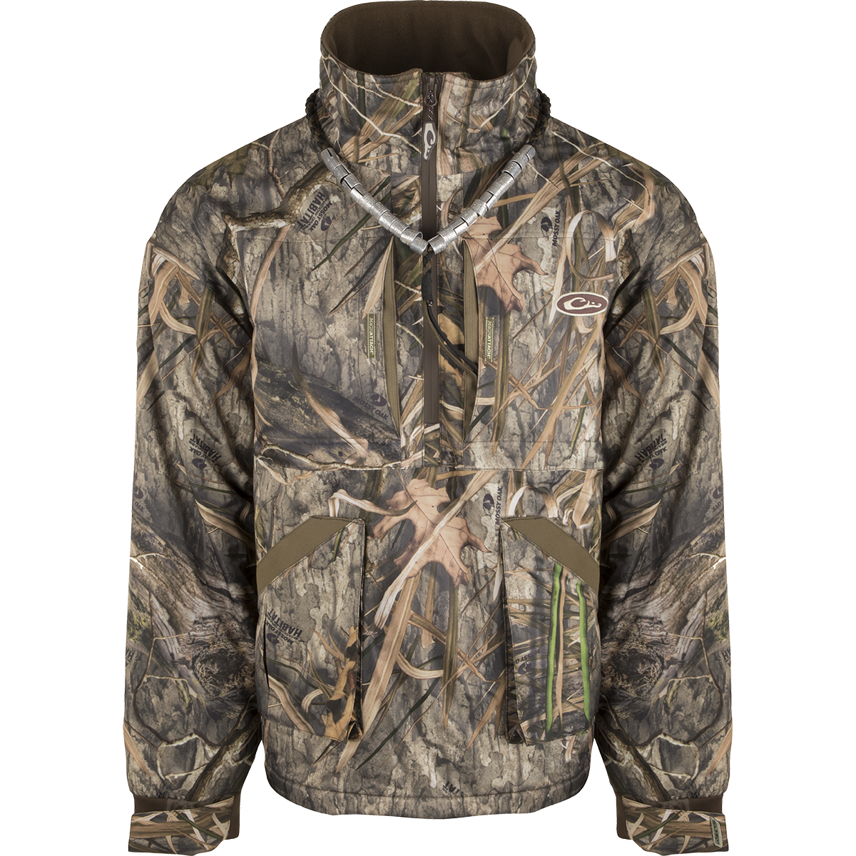 MST Refuge 3.0 Fleece Lined 1/4 Zip Jacket for Men - Mossy Oak Shadow Grass Habitat Camo - Warm Winter Outdoor Hunting & Hiking Jacket