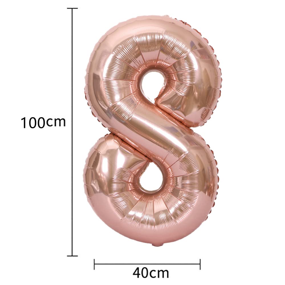 18th Birthday Party Decorations Set - Happy Birthday Banner, Rose Gold Helium Balloons, Number 18 Latex & Foil Balloons for 18 Years Old Celebration | Perfect for Sweet 16 Upgrade, Milestone Birthdays & Adult Birthday Party Decor