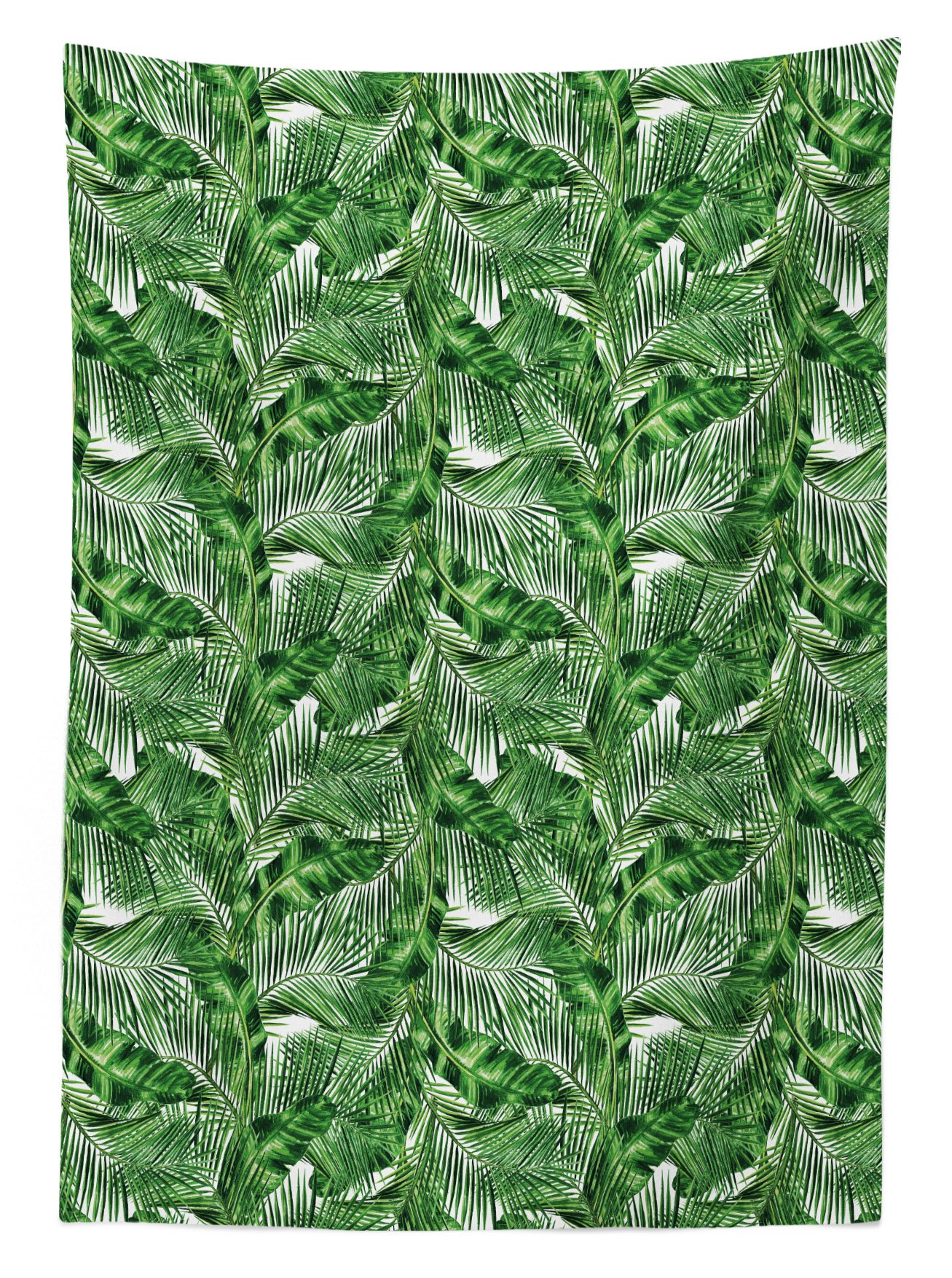 Ambesonne Tropical Plants Outdoor Tablecloth - Feng Shui Inspired Washable Picnic Table Cover 58