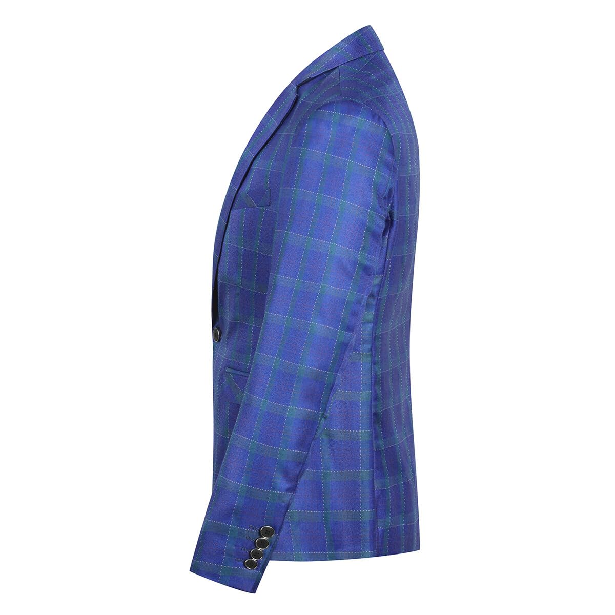 Boyland Men's Lightweight Plaid Blazer Jacket - Single Button Casual Sport Coat for Business, Office & Wedding | Breathable Stretch Fit Suit Jacket for Men's Fashion & Formal Occasions