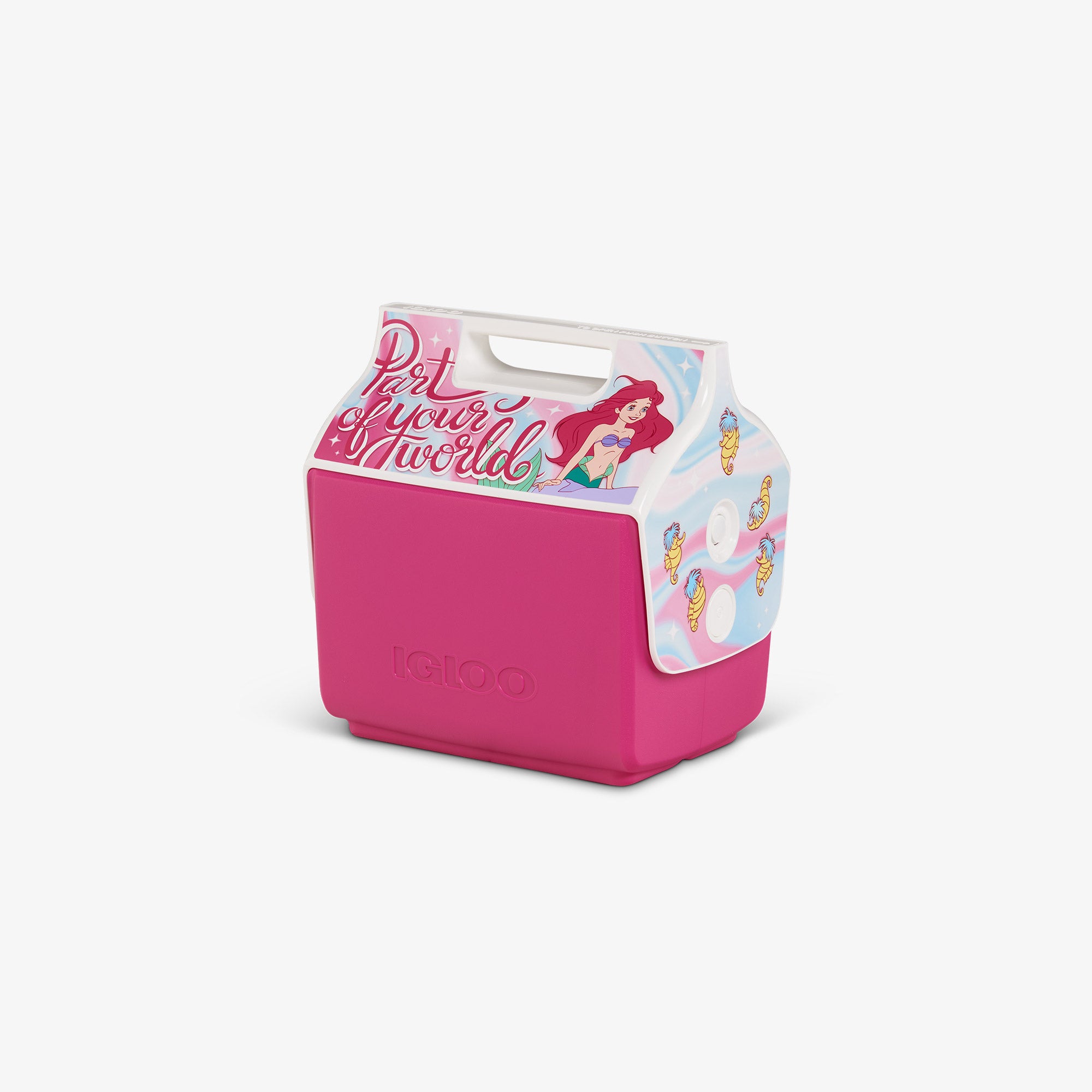 Disney Princess Ariel Little Playmate 7 Qt Cooler - Insulated Lunch Box for Kids, Beach Picnic & Outdoor Activities | Official Disney Merchandise