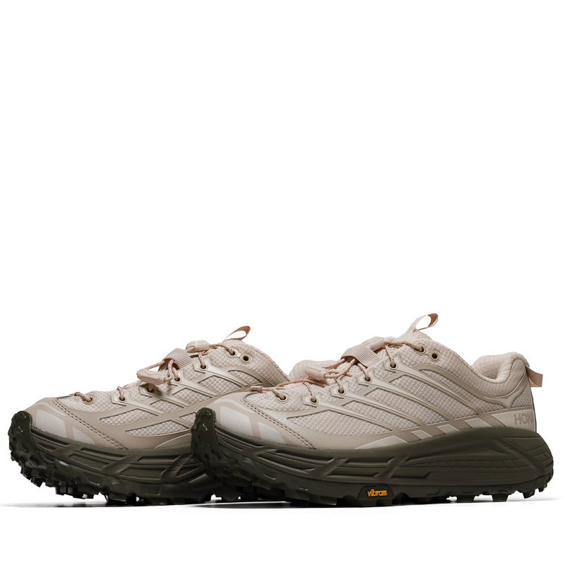 Hoka One One Mafate Three2 Trail Running Shoes - Oat Milk/Eucalyptus - Durable & Comfortable for Hiking, Outdoor Adventures & Long-Distance Running