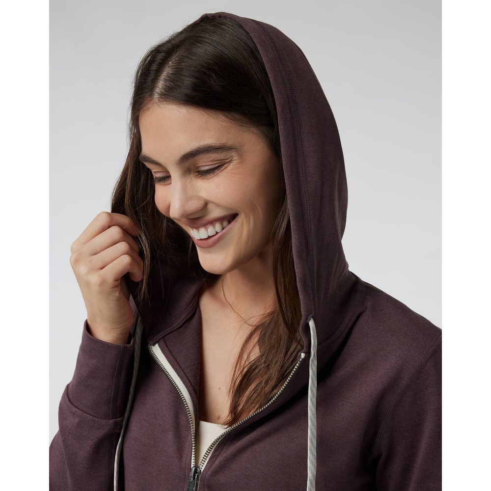 Vuori Women's Halo Performance Hoodie 2.0 - Lightweight Athletic Pullover in Elderberry Heather for Running, Yoga & Gym Workouts