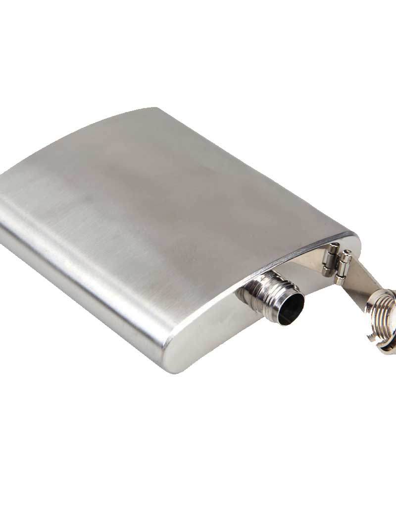 Rothco 645 8 oz Stainless Steel Hip Flask - Silver | Durable & Leak-Proof for Outdoor Adventures, Camping, and Travel