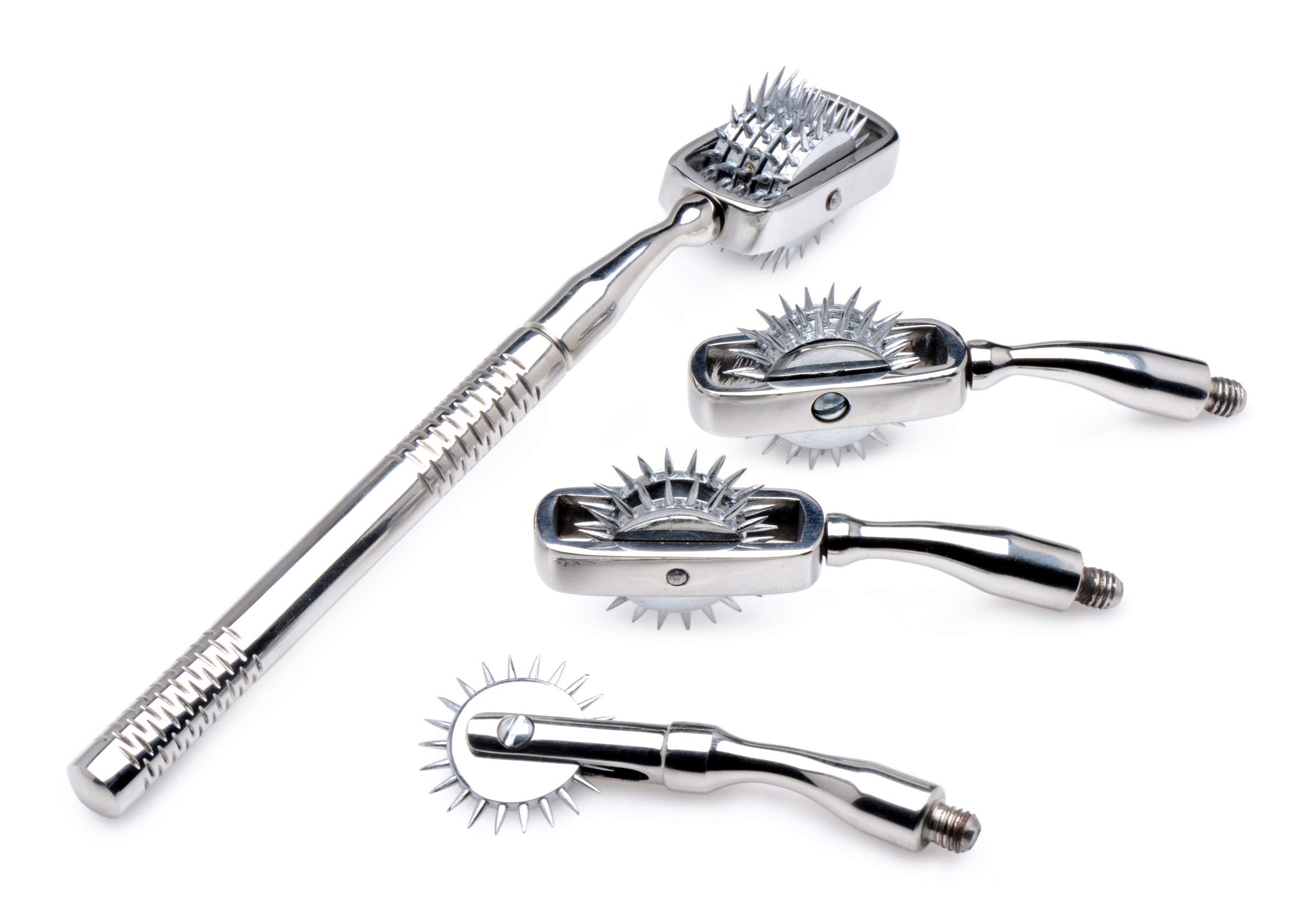 Premium Wartenberg Neurological Wheel Set - 5 Stainless Steel Pinwheels with Travel Case for Sensory Therapy, Massage & Acupuncture - Ideal for Reflexology, Medical Training & Pain Relief