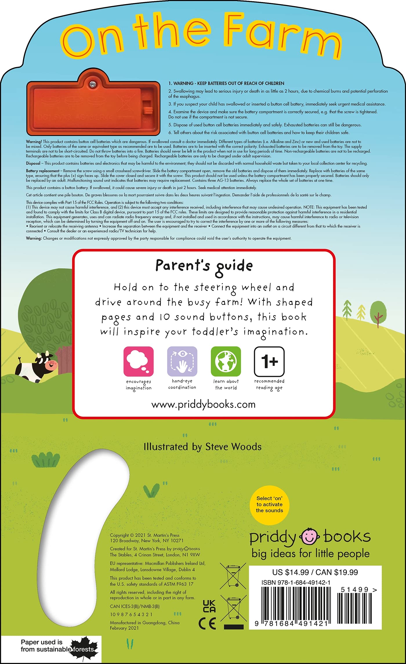 On the Move: On the Farm - Interactive Sound Book for Kids | Fun Animal Sounds & Early Learning | Perfect for Storytime, Travel & Preschool Education