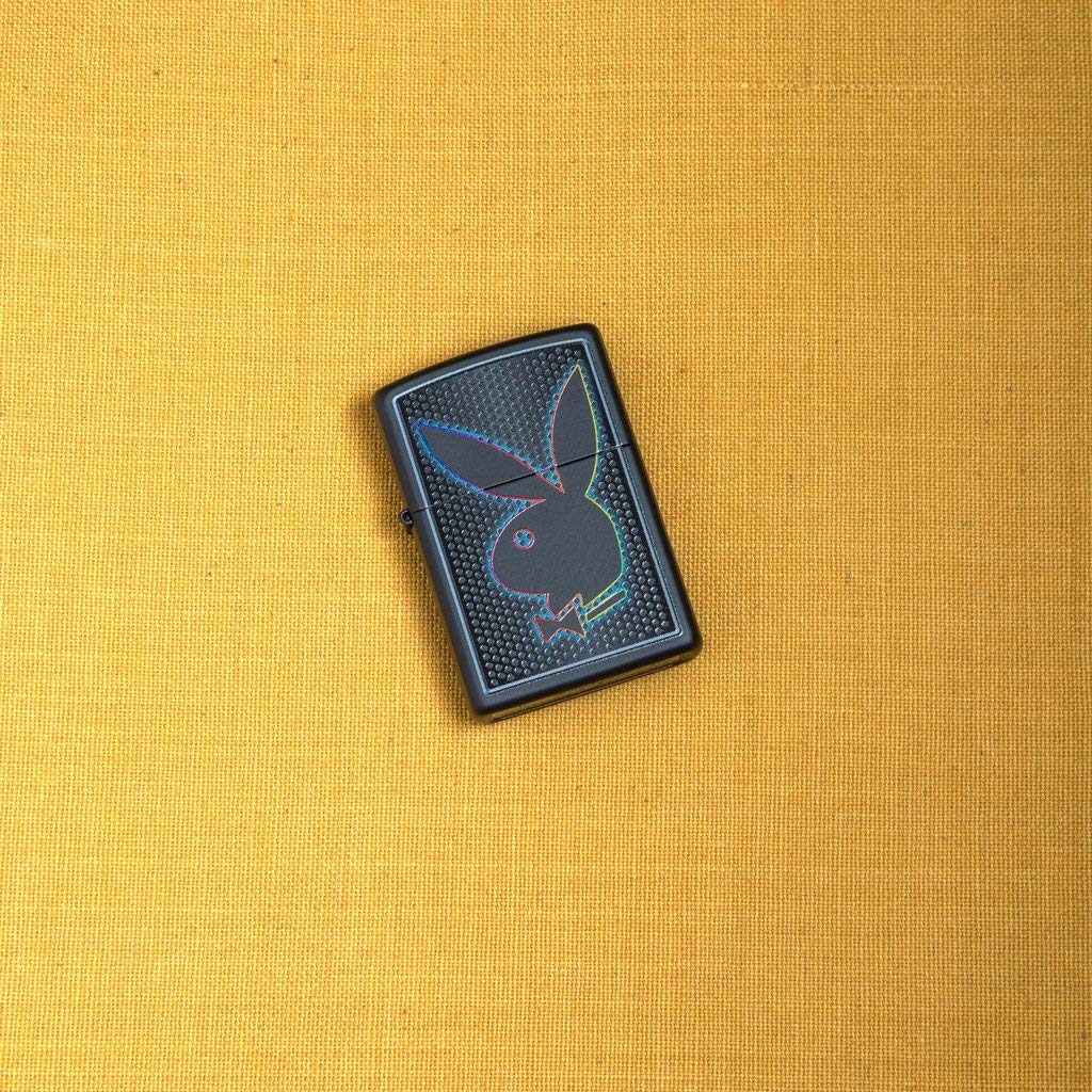Custom Playboy Black Matte ZIPPO Lighter - Free Engraving for Gifts & Collectibles