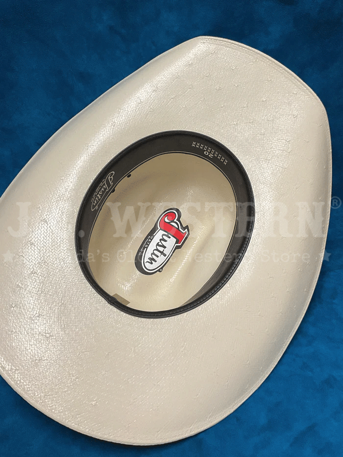 Justin JS1330BELT4404 20X Belton Toyo Straw Western Hat in Ivory - Perfect for Country Music Festivals, Rodeos & Summer Outdoor Adventures