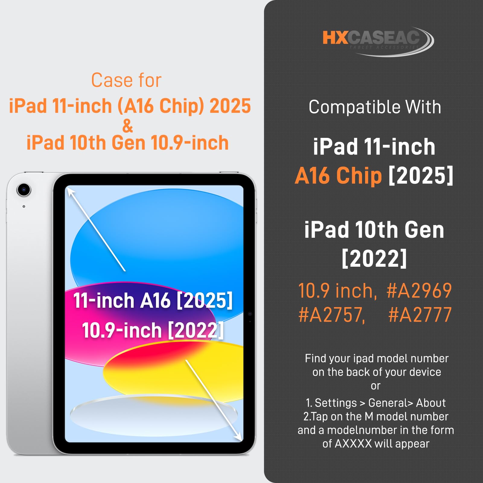 Shockproof iPad Case for iPad 11th/10th Generation (2025/2022 Model A2696/A2757/A3354) - Heavy Duty Protective Cover with Screen Protector, Pencil Holder & Hand Strap - Perfect for Work, Travel & Outdoor Use - 10.9-11 Inch iPad 10/11 Case in Black