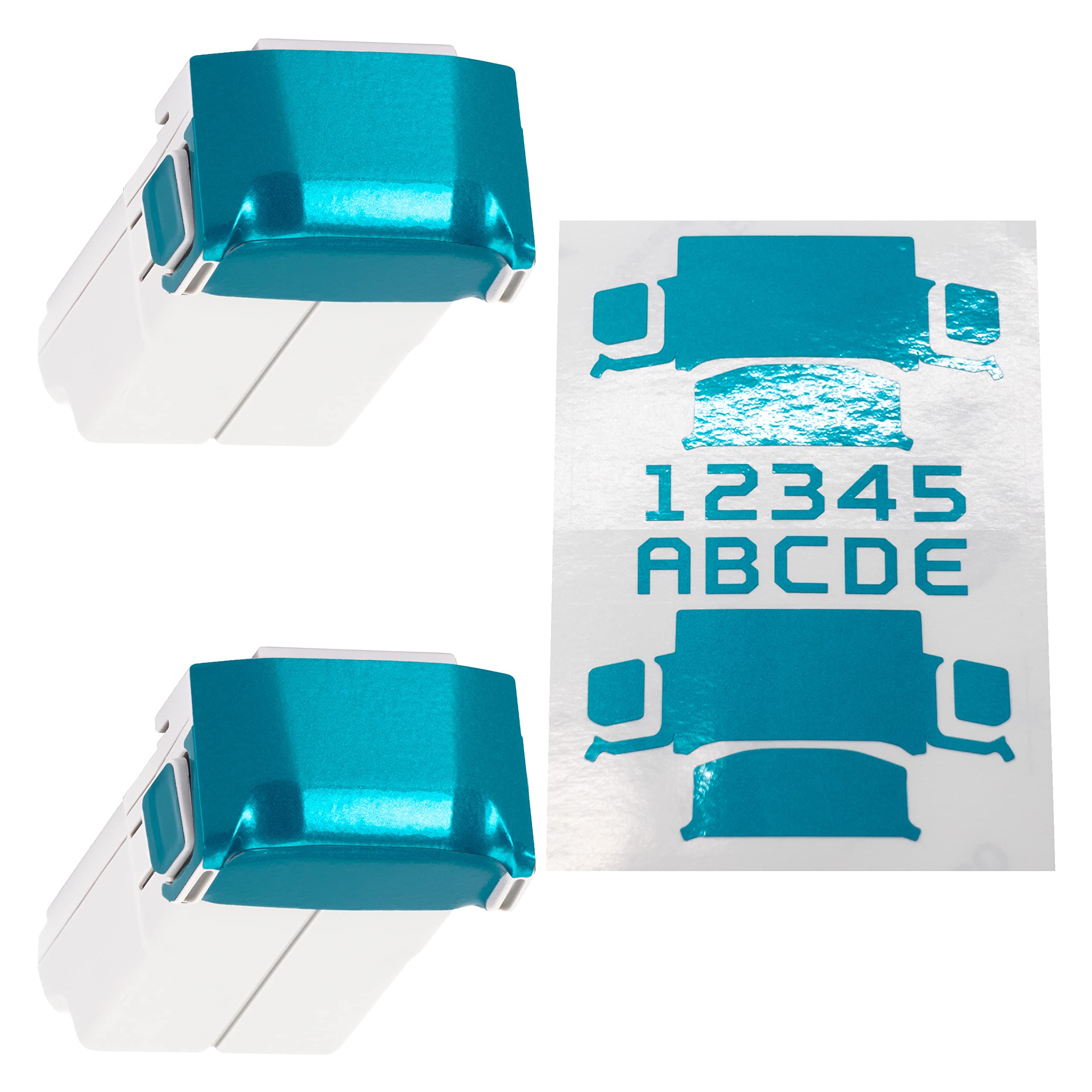 DJI Mini 4 Pro/Mini 3 Series Skin Stickers Wrap - Caribbean Blue Protective Decal for 2 Batteries | Drone Accessories for Outdoor Aerial Photography & Travel Adventures