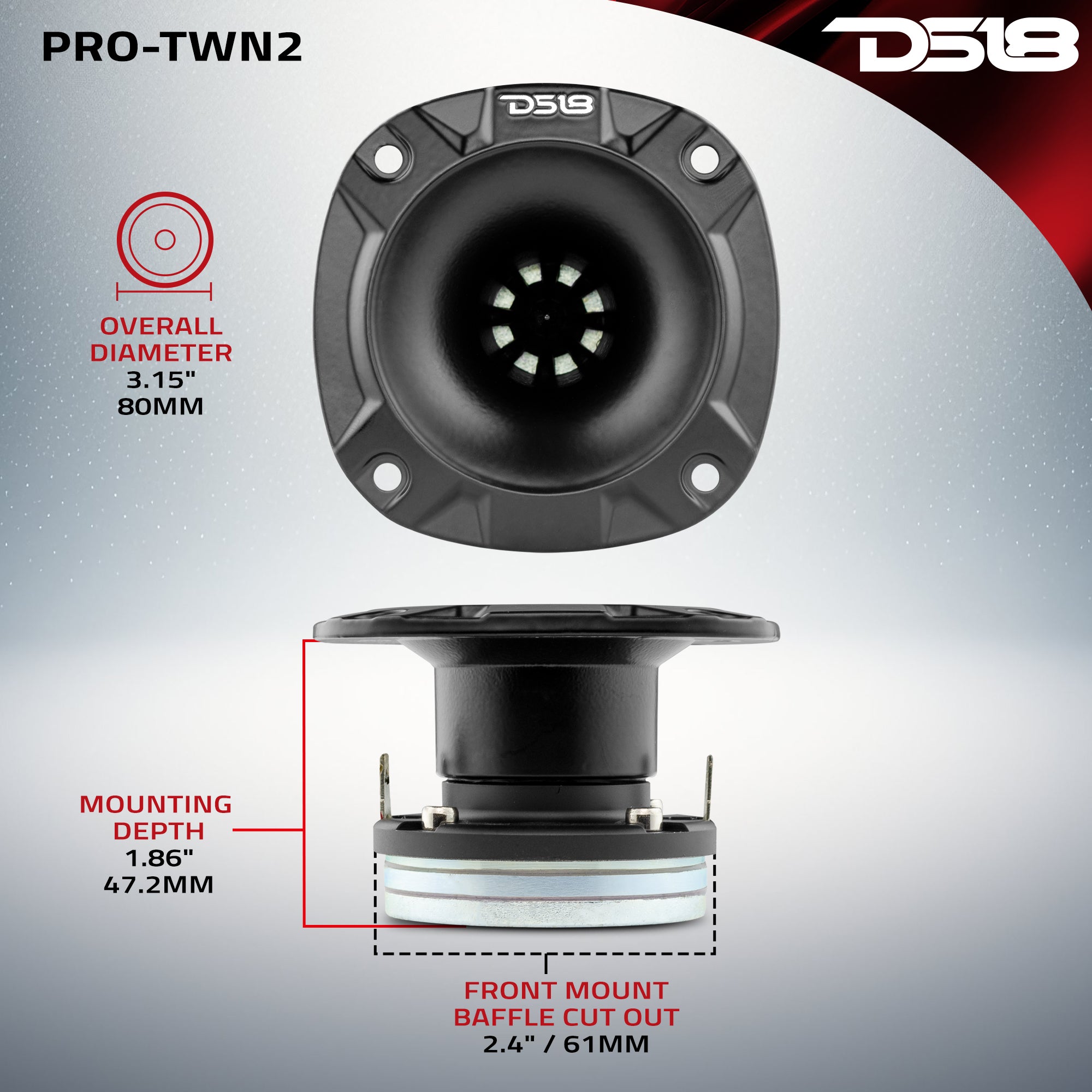 3 High Compression Neodymium Hybrid Driver/Tweeter 100W 1