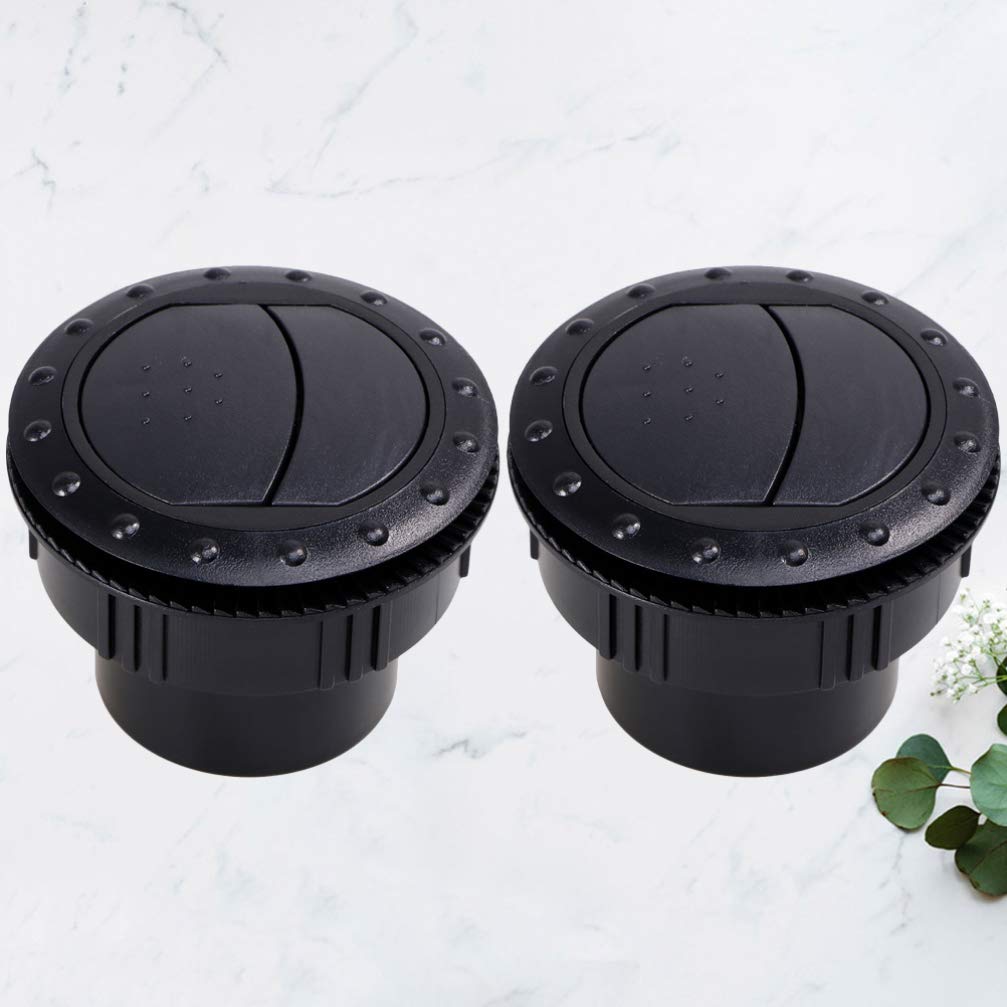 FAVOMOTO 2PCS 60mm Universal Car Air Vent Deflector - Round Dashboard AC Vent Grille for RV, Trailer, ATV - Improve Airflow & Comfort While Driving