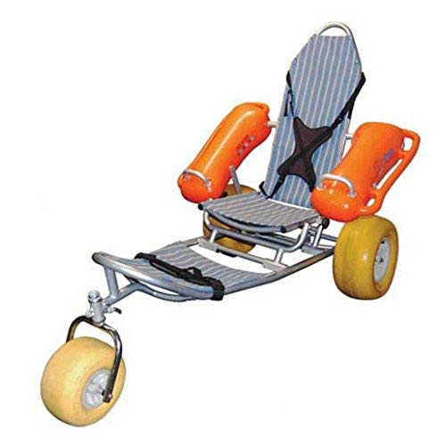 Adjustable Folding Mobi Chair - Lightweight Floating Beach Wheelchair with Wheels for Seniors & Disabled - Perfect for Sand, Pool, and Outdoor Activities