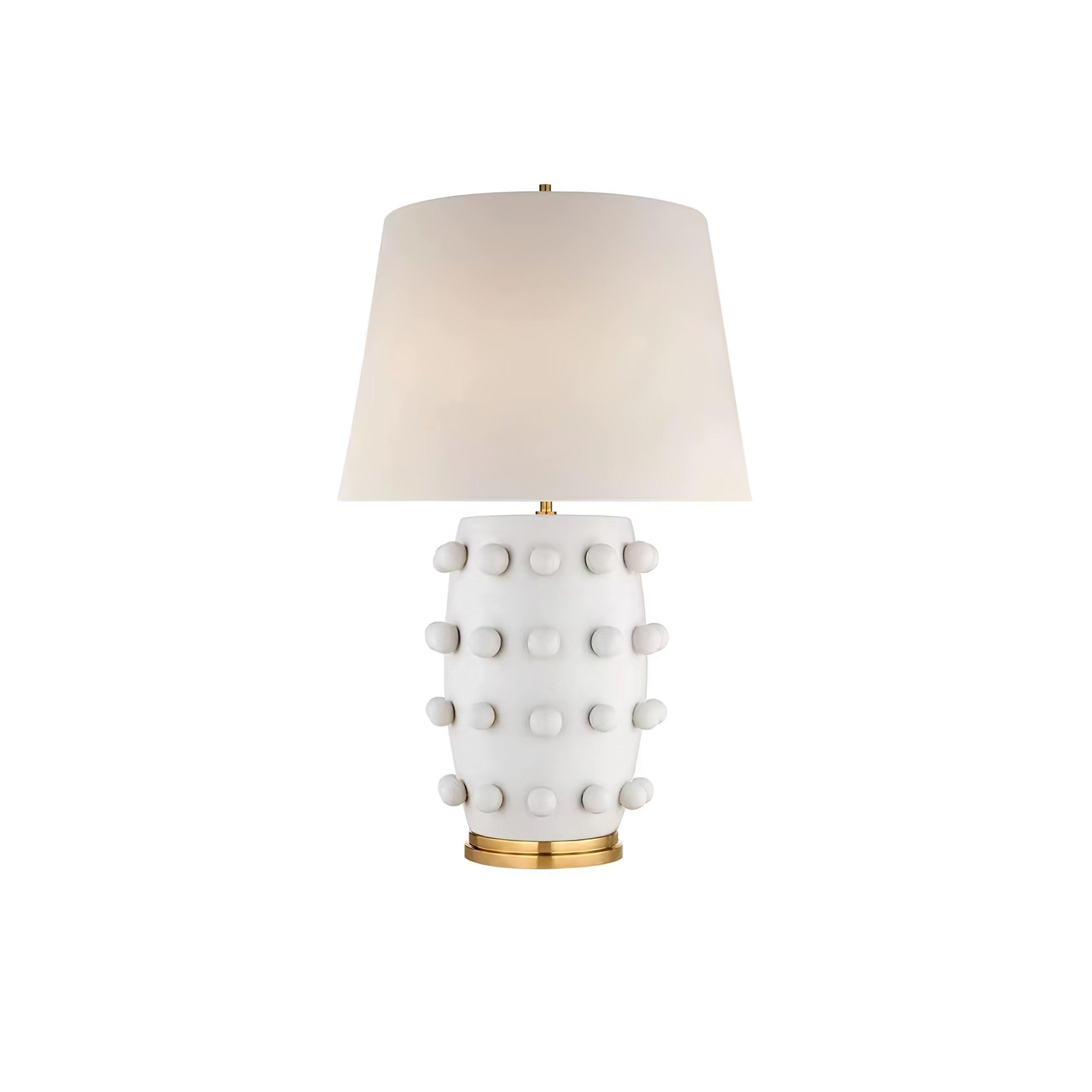 Polka Dot Porcelain Table Lamp - Elegant Home Decor for Living Room, Bedroom & Office - Perfect for Reading, Relaxing & Ambient Lighting