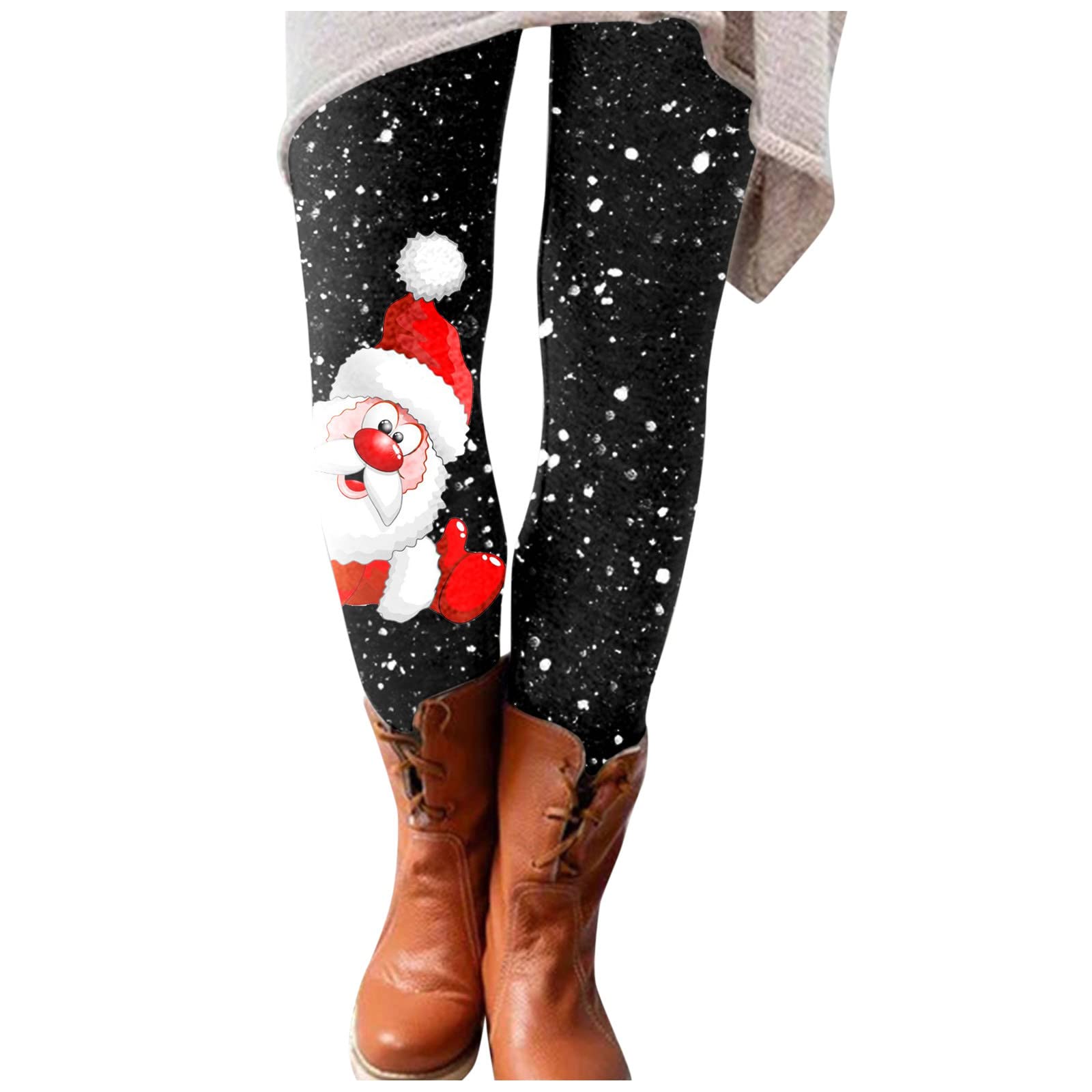 Women's Christmas & Halloween Leggings - Pumpkin Print Yoga Pants for Party & Workout