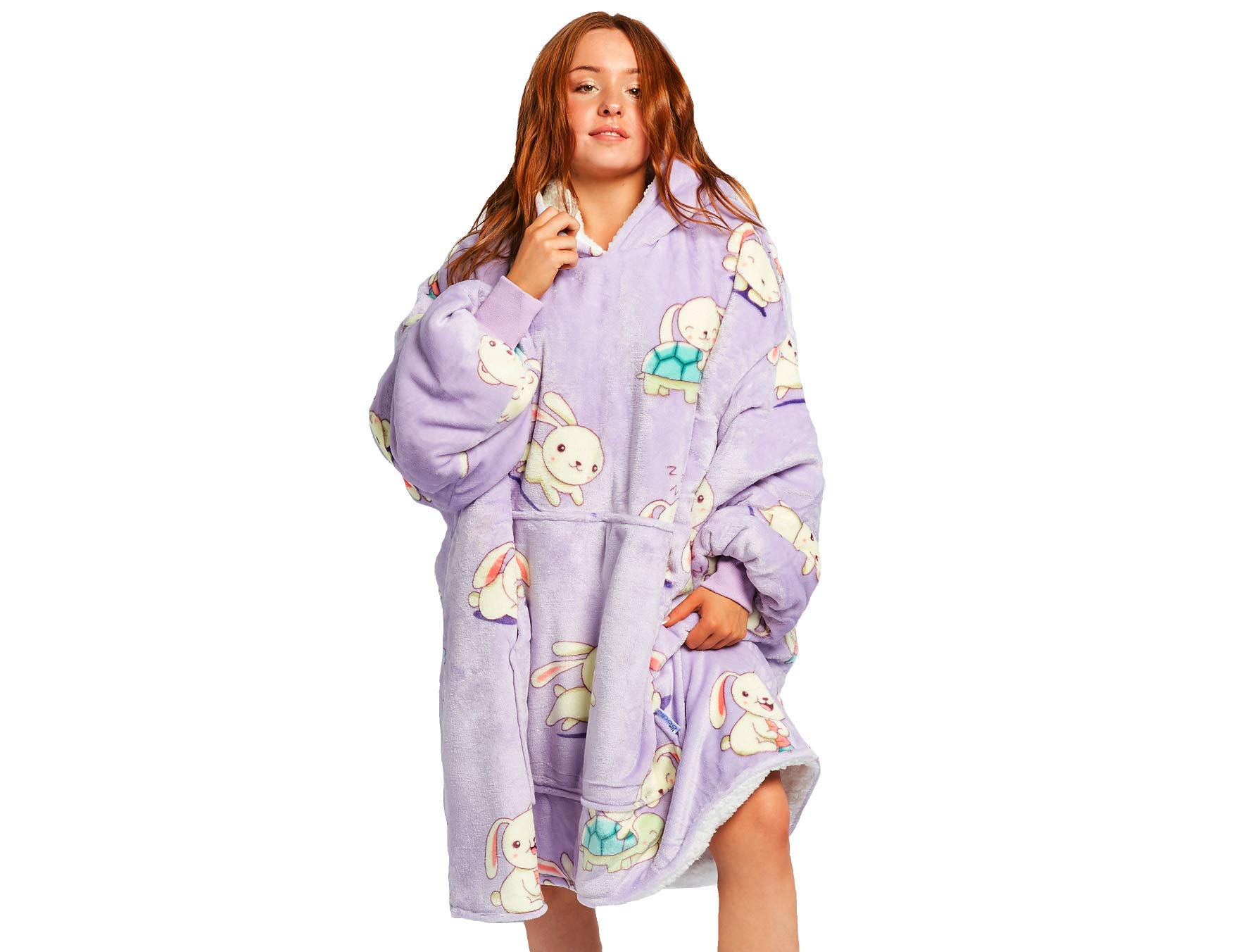Premium Wearable Blanket Hoodie for Adults & Kids - Soft Oversized Hooded Blanket for Women & Men | Cozy Lounge Wear for Home, Movie Nights & Outdoor Camping | All Colors & Patterns Available