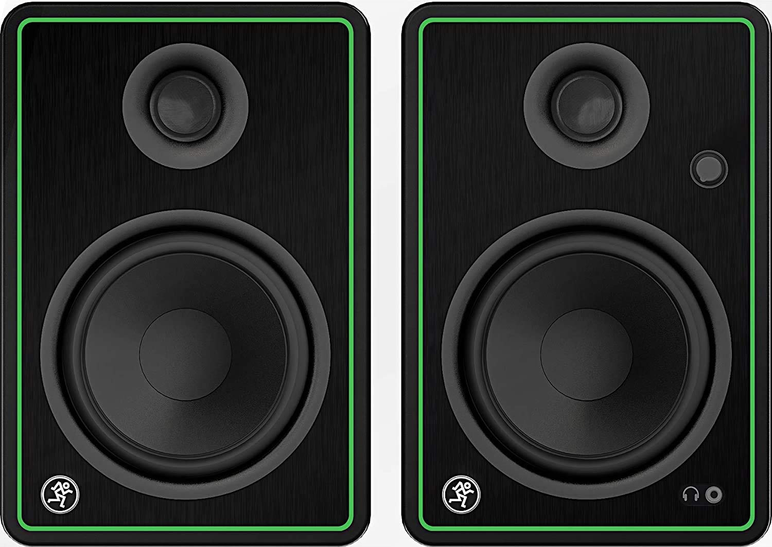 Mackie CR5-X 5 Inch Professional Studio Monitor Speakers Pair with V-Moda Forza Sport Headphones - 1/4