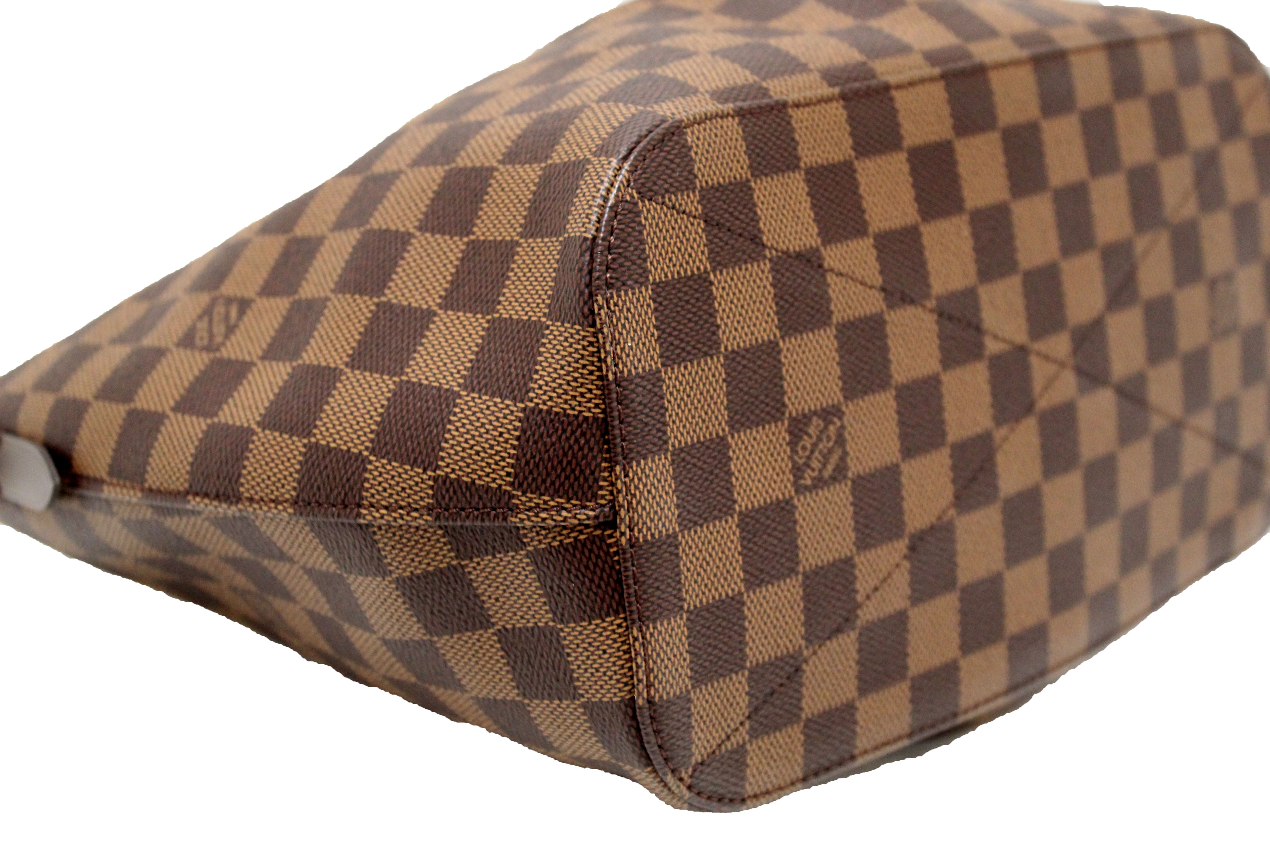Authentic Louis Vuitton Damier Ebene Canvas Siena MM Handbag for Women - Luxury Designer Tote Bag with Shoulder Strap - Perfect for Work, Travel & Everyday Use