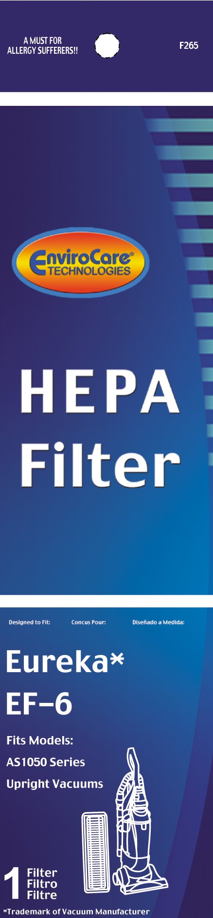 EnviroCare Replacement HEPA Vacuum Filter for Eureka EF-6 Upright Vacuum Cleaners | High-Efficiency Air Filtration | Perfect for Pet Hair, Allergies & Dust Removal in Homes & Offices