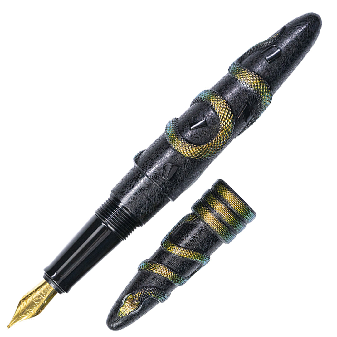 Benu Viper Fountain Pen - Premium Bamboo Design with Smooth Writing Nib for Calligraphy, Journaling & Office Use