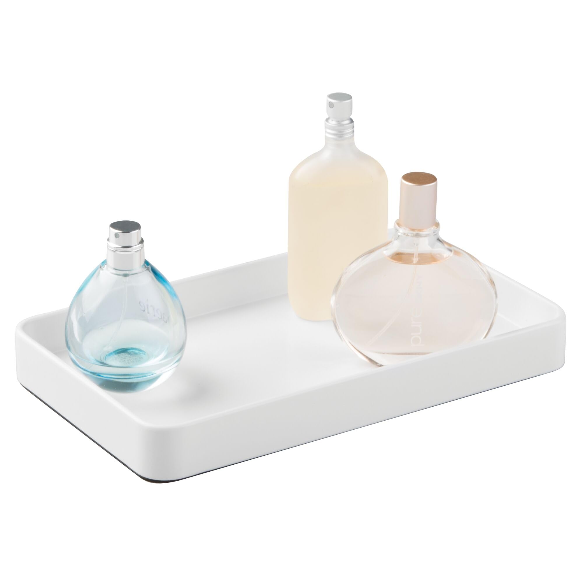 iDesign Stainless Steel Bathroom Tray - Organize Towels, Cosmetics & Accessories | The Gia Collection (9.62