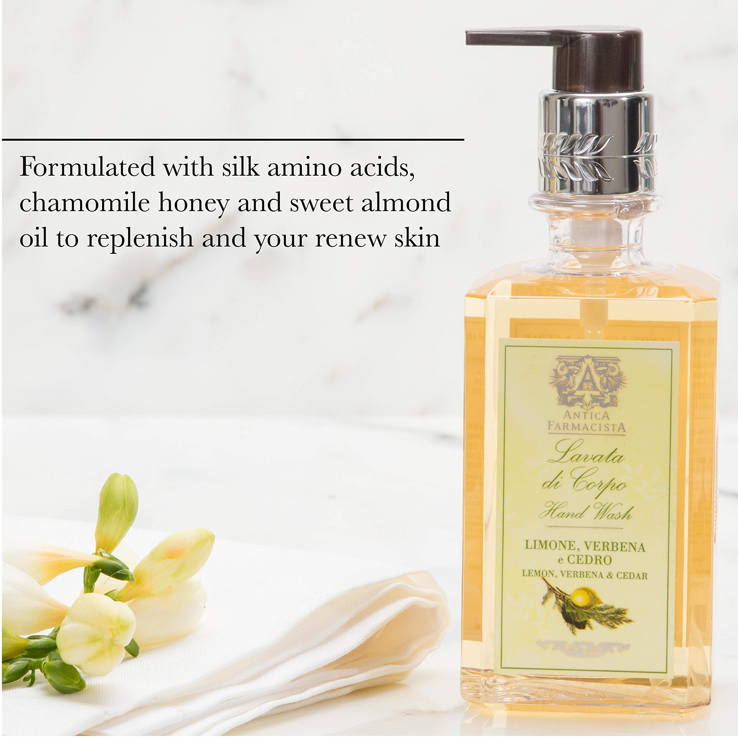 Antica Farmacista Grapefruit Scented Hand Wash - 10 Fl Oz, Luxury Foaming Soap for Bathroom & Kitchen, Refreshing Citrus Aroma for Home & Spa Use