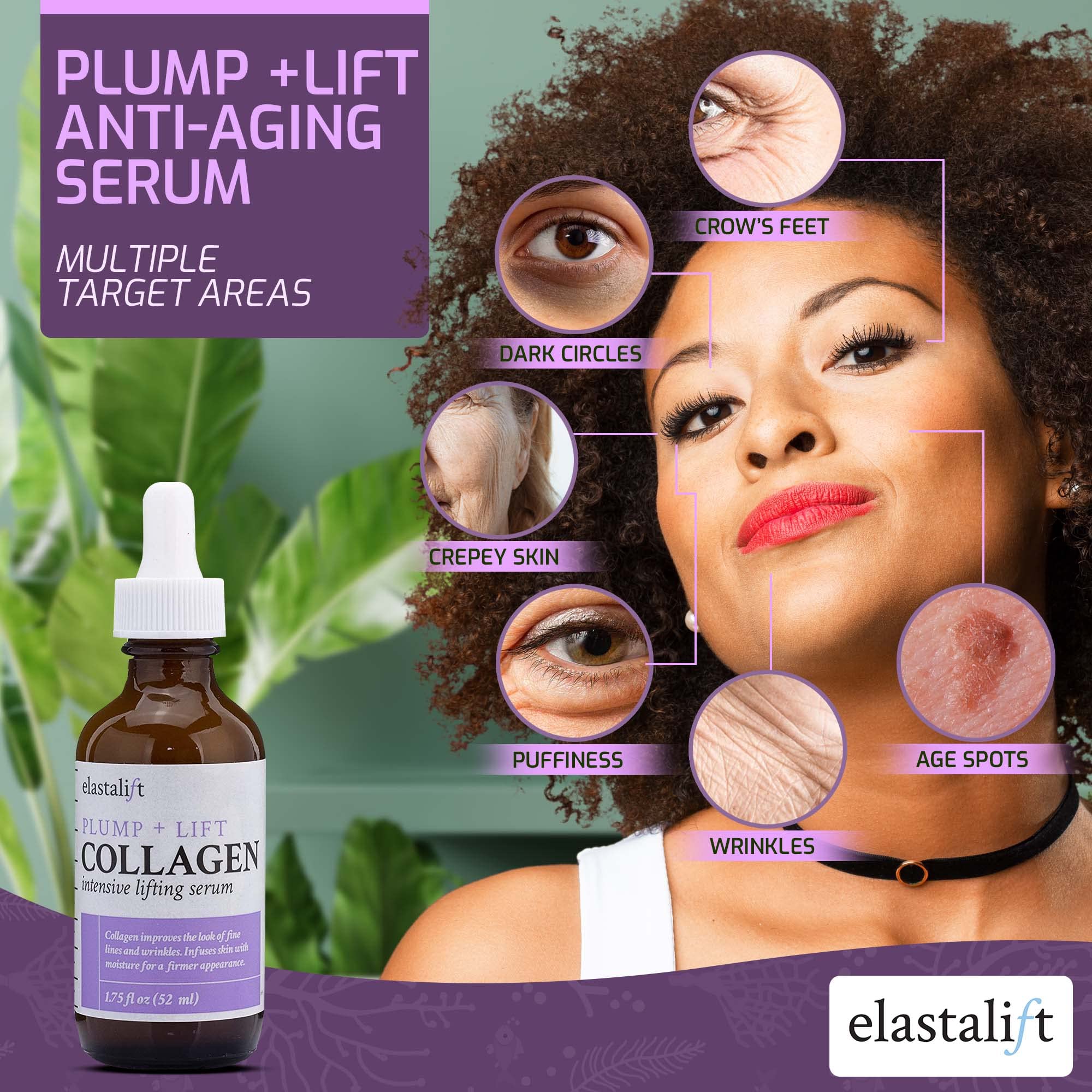 Elastalift Collagen Serum & Body Cream Set - Anti-Aging Face Moisturizer & Skin Tightening Lotion for Sagging Skin - Lift, Plump & Firm Skin Care Bundle (2PC) | Perfect for Daily Skincare Routine & Nighttime Hydration