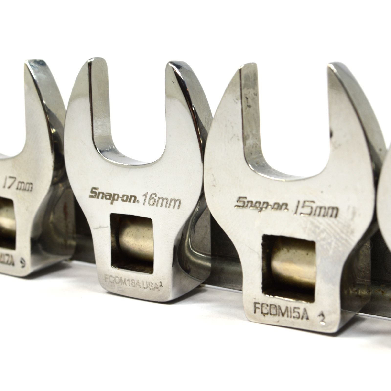 Premium Snap-On Crowfoot Socket Set - 9-Piece Metric Sockets (10mm-18mm) with Rail | FCOM Series | Used Like New | Perfect for Automotive Repairs & DIY Projects